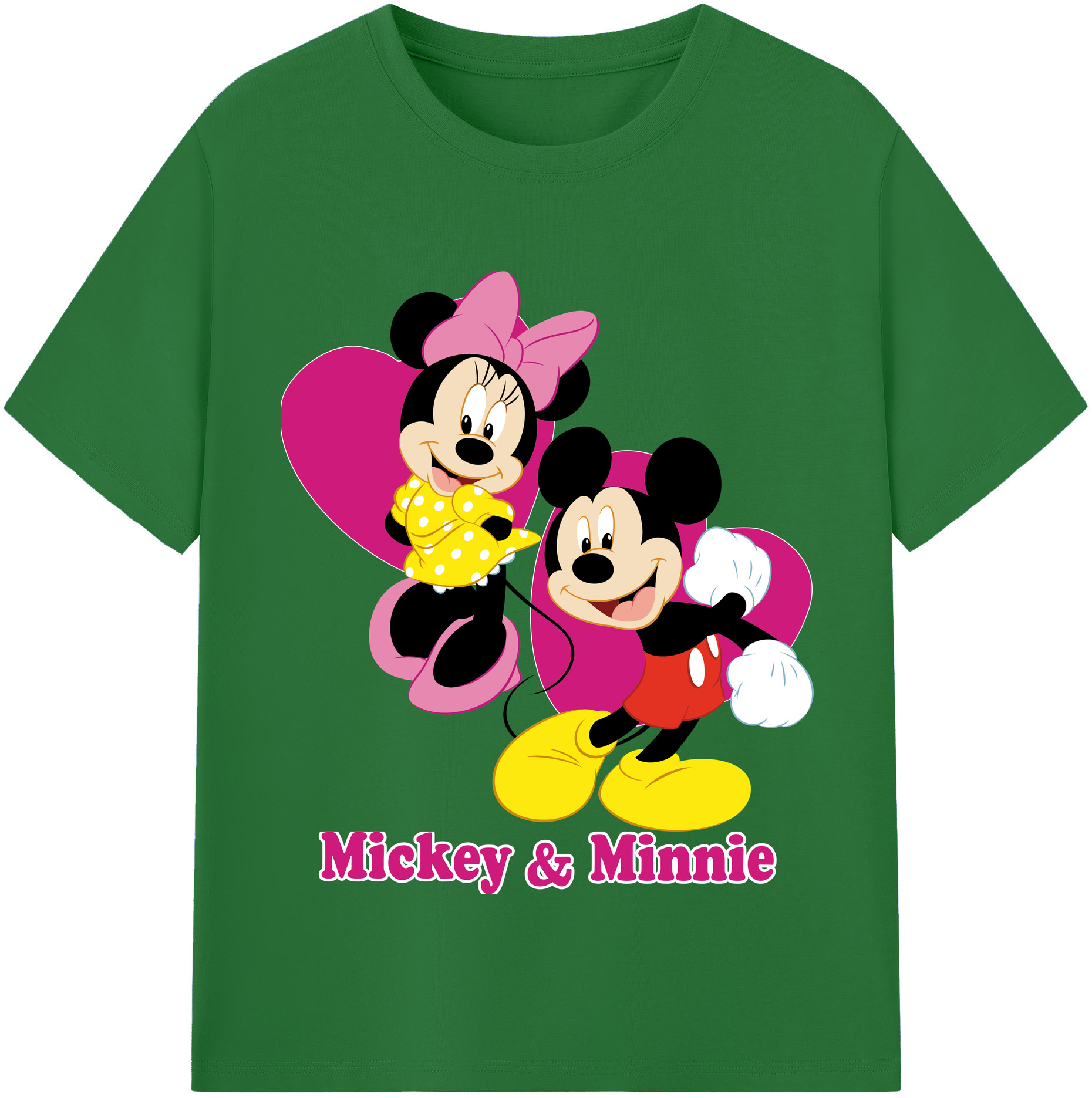 （画像用） ミッキーマウス Mickey Mouse 綿100％半袖Tシャツ（フロントプリント）