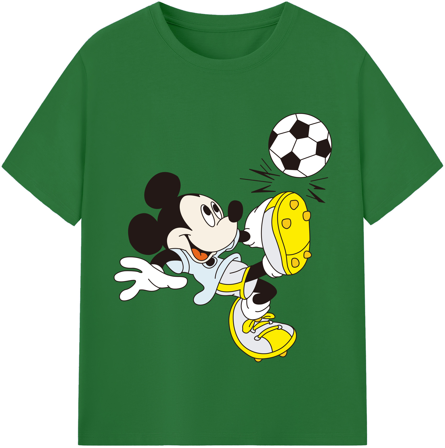 （画像用） ミッキーマウス Mickey Mouse 綿100％半袖Tシャツ（フロントプリント）