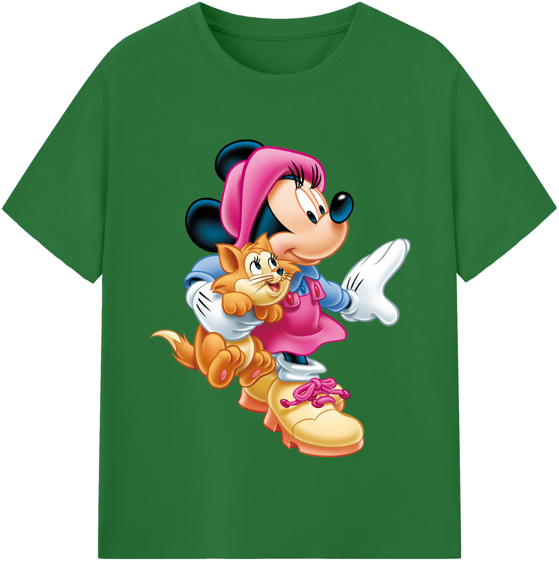 （画像用） ミッキーマウス Mickey Mouse 綿100％半袖Tシャツ（フロントプリント）