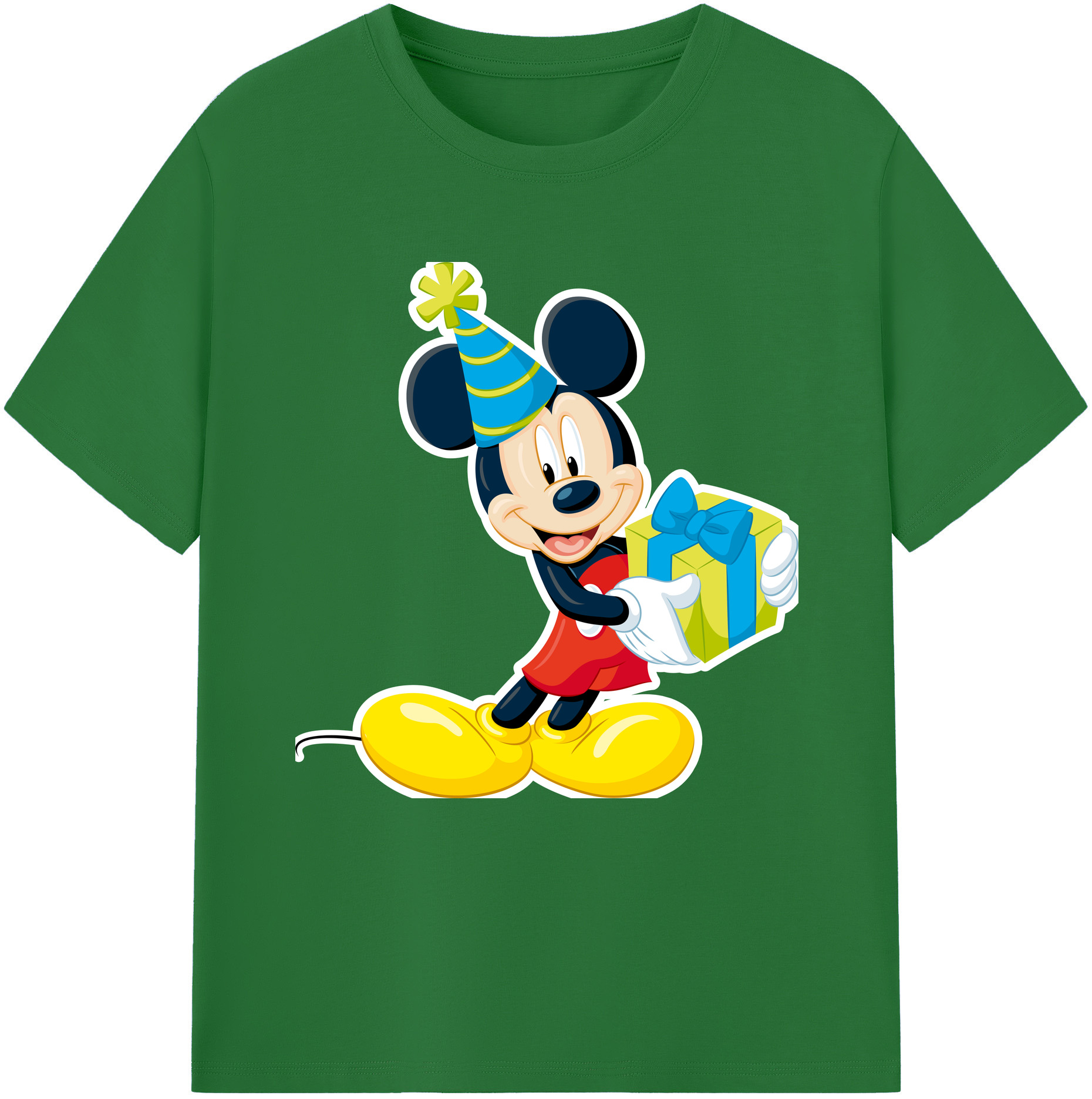 （画像用） ミッキーマウス Mickey Mouse 綿100％半袖Tシャツ（フロントプリント）