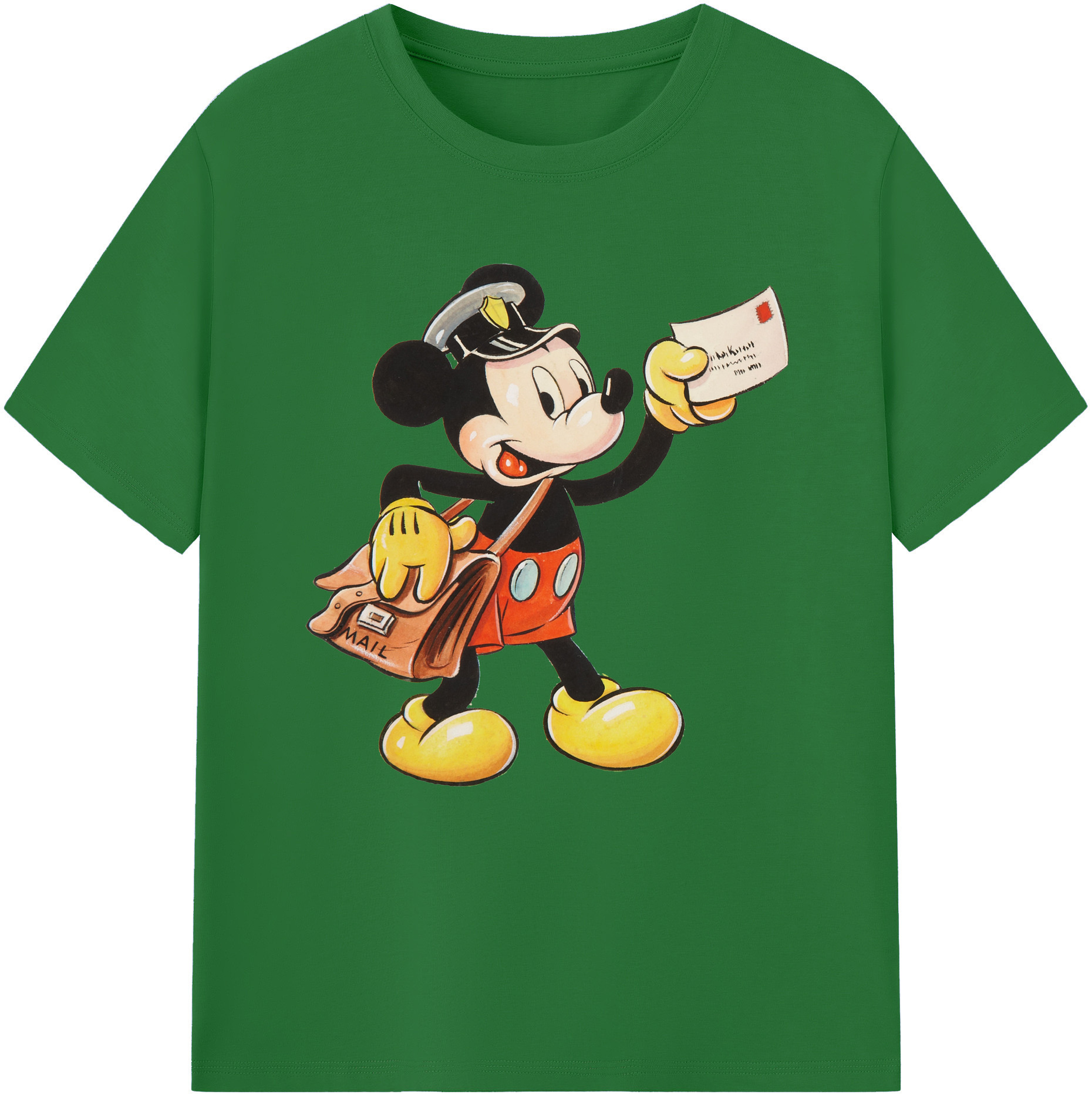 （画像用） ミッキーマウス Mickey Mouse 綿100％半袖Tシャツ（フロントプリント）