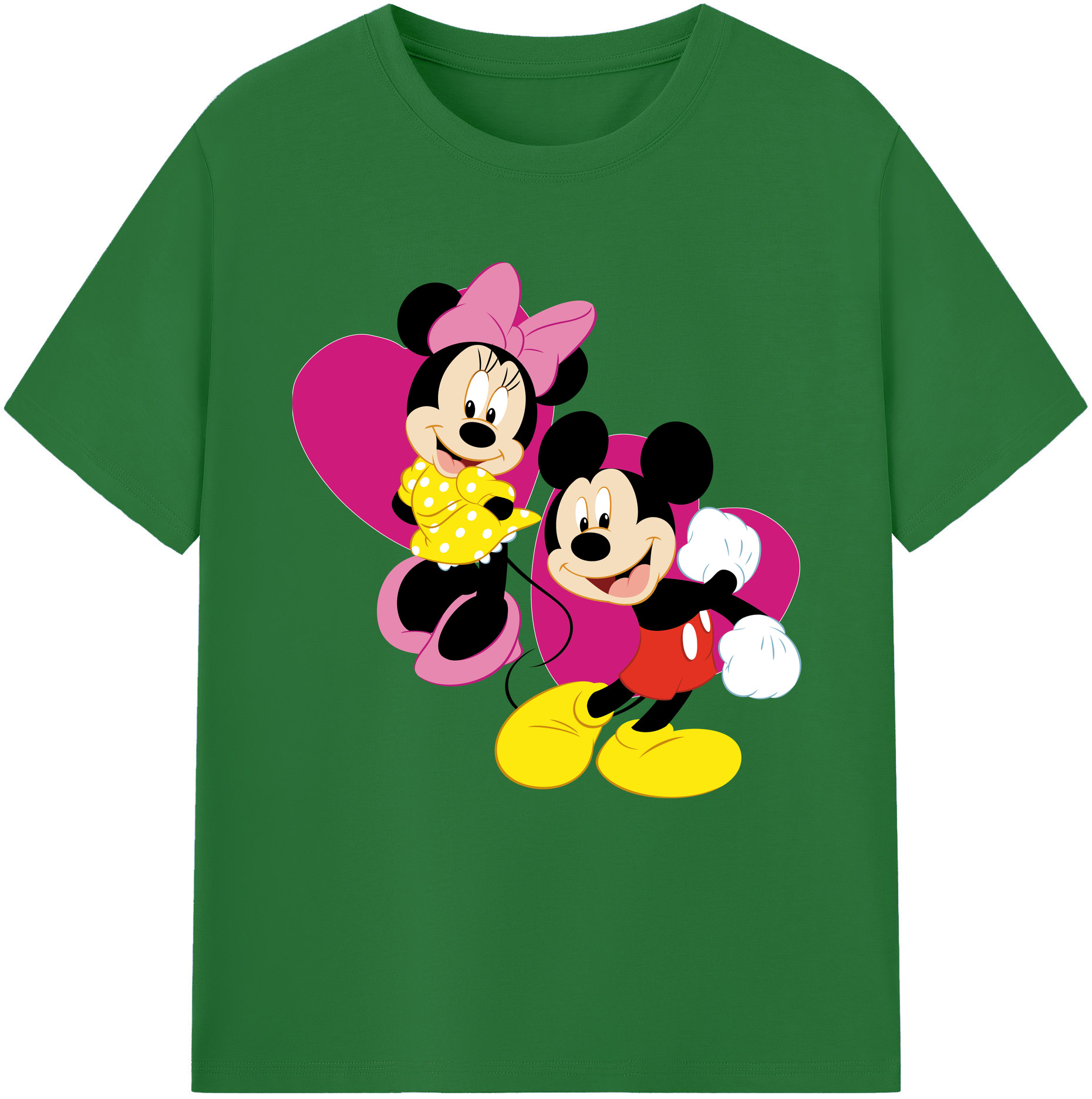 （画像用） ミッキーマウス Mickey Mouse 綿100％半袖Tシャツ（フロントプリント）