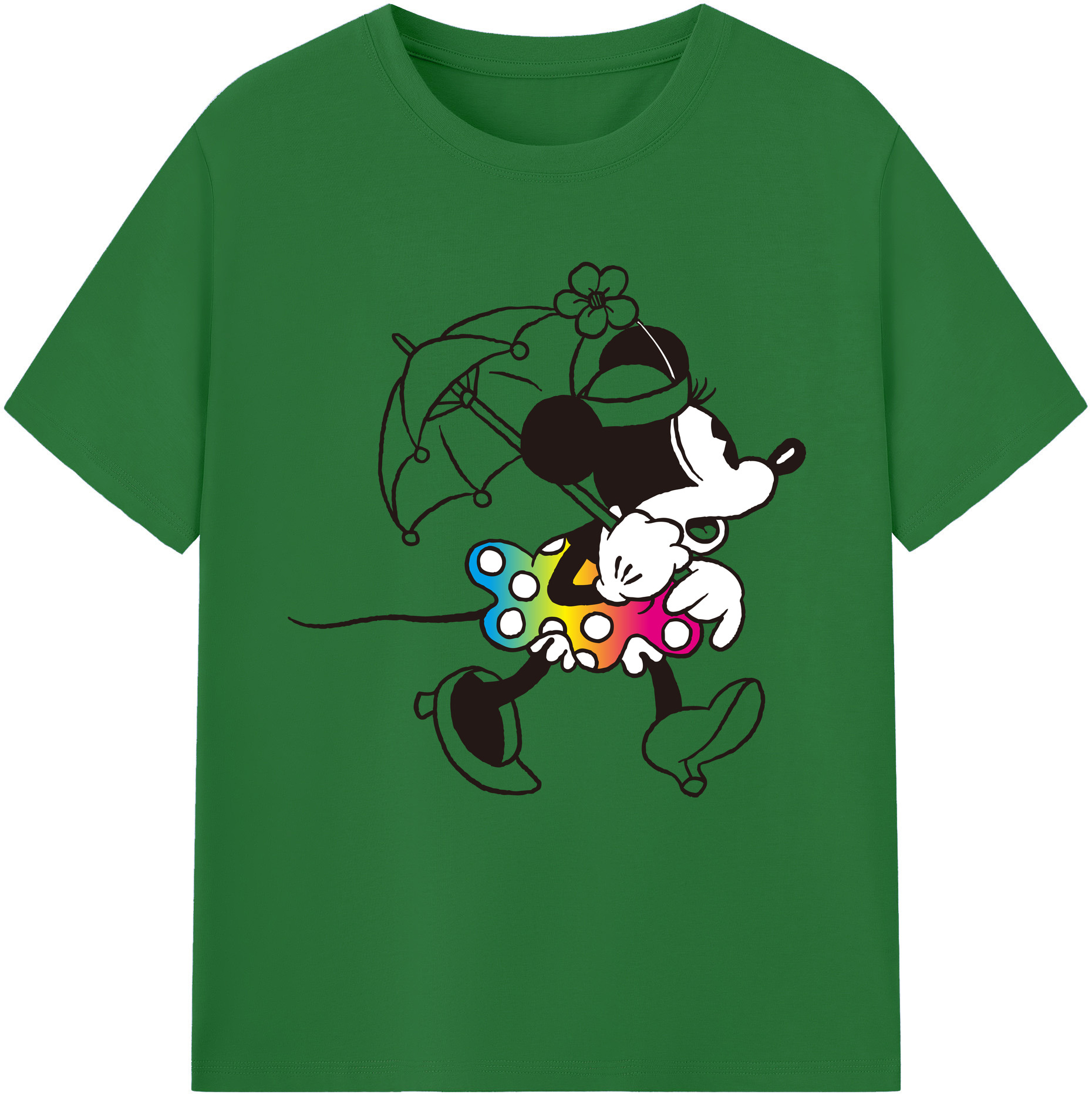（画像用） ミッキーマウス Mickey Mouse 綿100％半袖Tシャツ（フロントプリント）