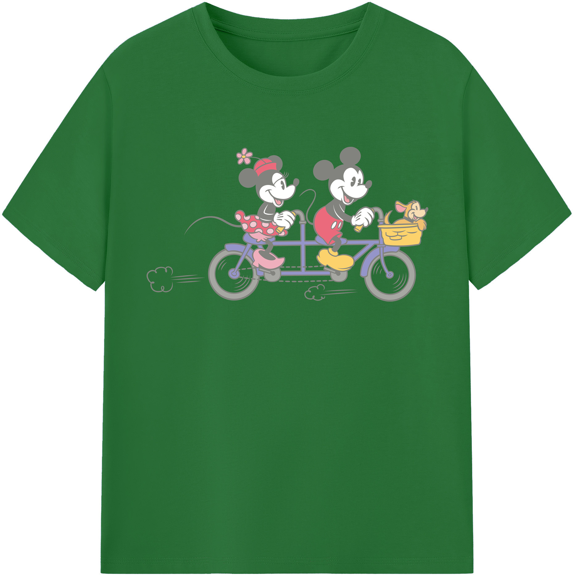（画像用） ミッキーマウス Mickey Mouse 綿100％半袖Tシャツ（フロントプリント）