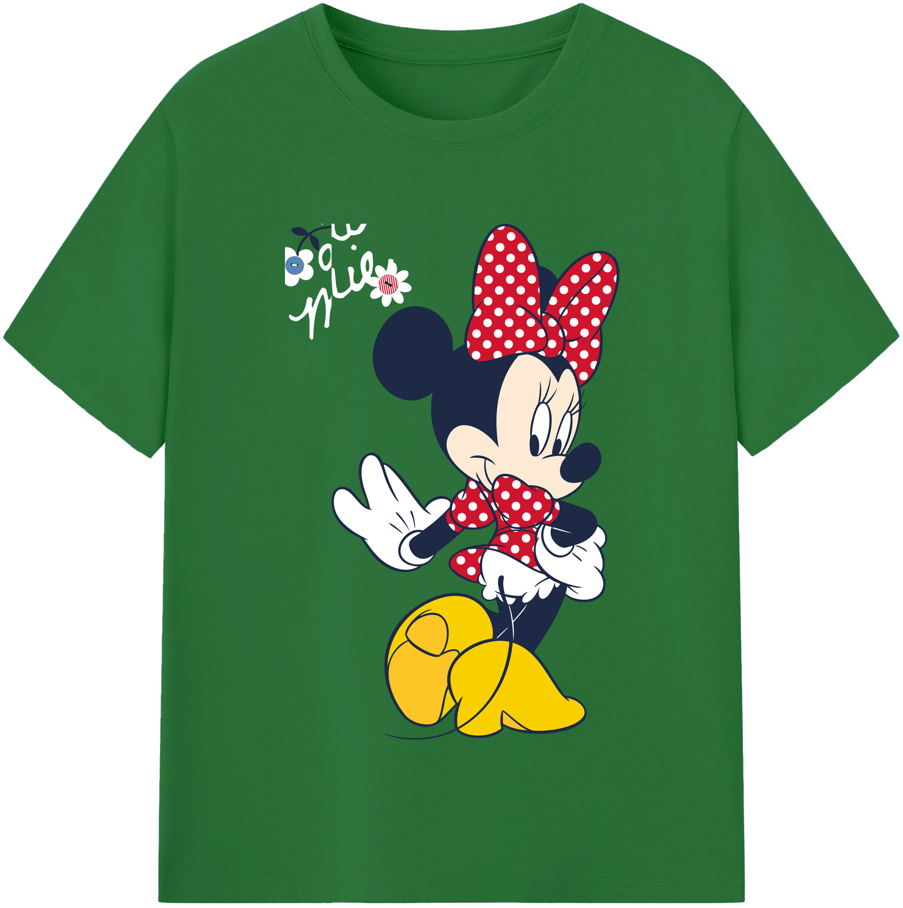 （画像用） ミッキーマウス Mickey Mouse 綿100％半袖Tシャツ（フロントプリント）