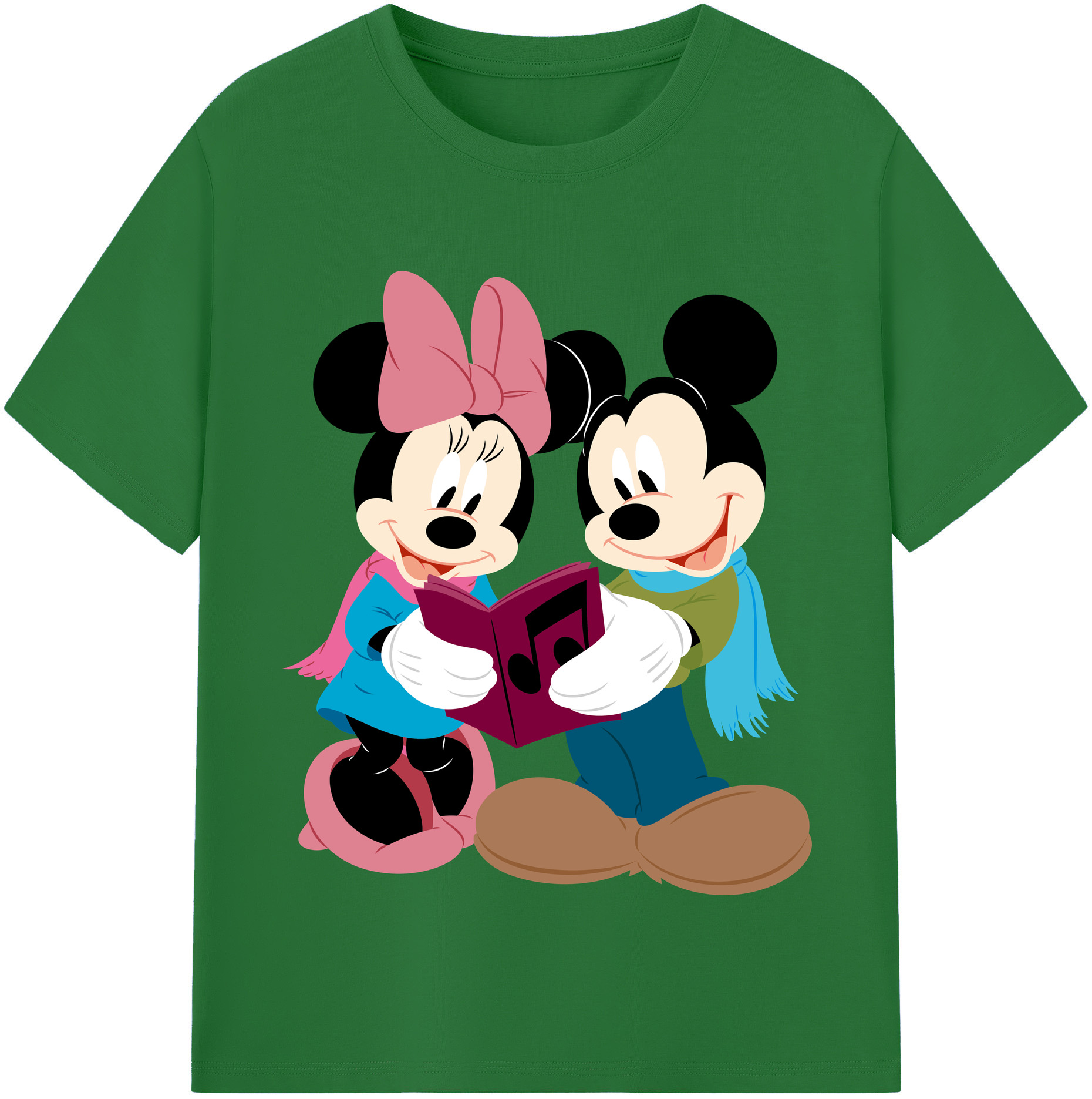 （画像用） ミッキーマウス Mickey Mouse 綿100％半袖Tシャツ（フロントプリント）