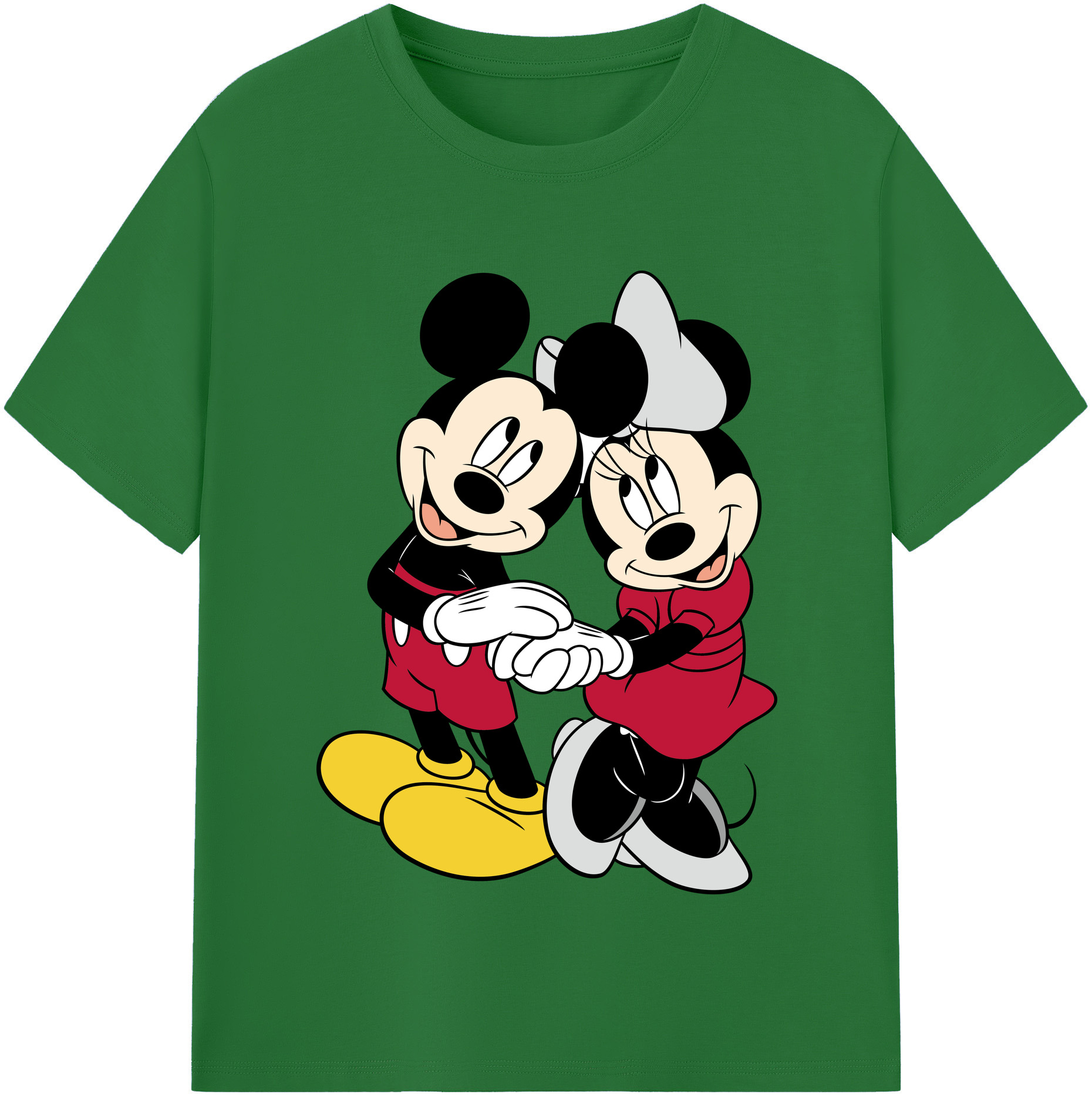（画像用） ミッキーマウス Mickey Mouse 綿100％半袖Tシャツ（フロントプリント）