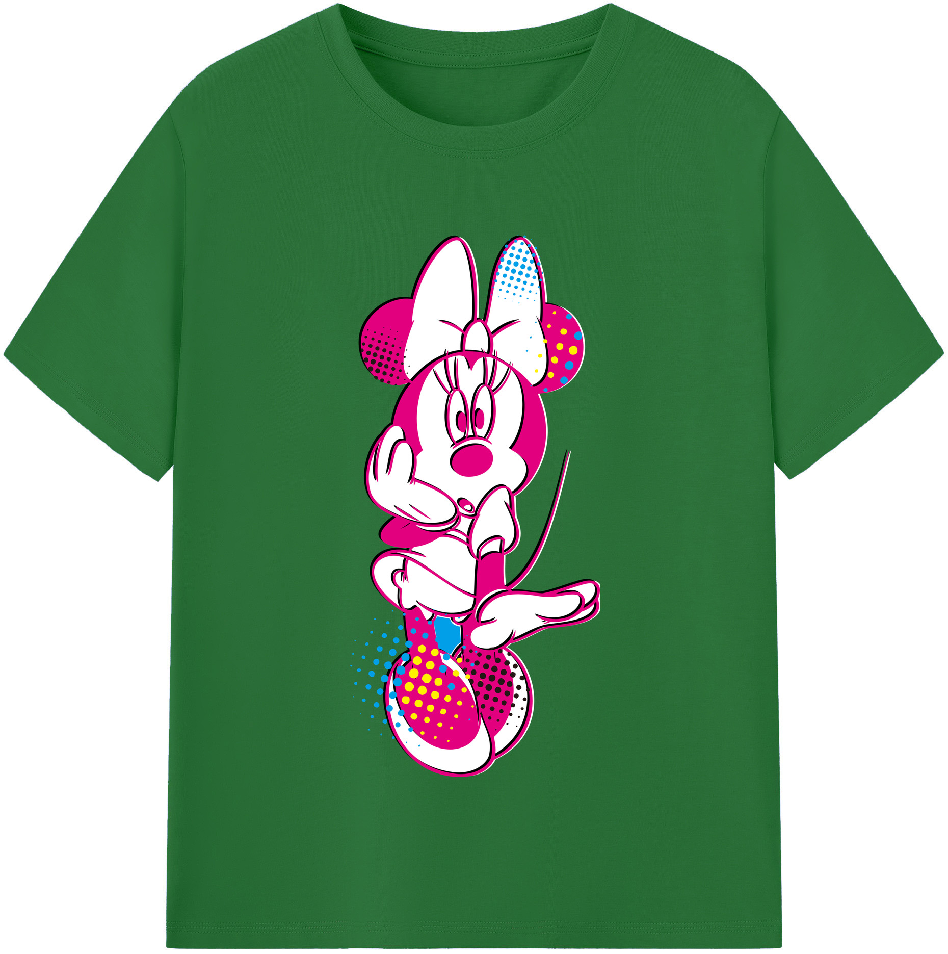 （画像用） ミッキーマウス Mickey Mouse 綿100％半袖Tシャツ（フロントプリント）