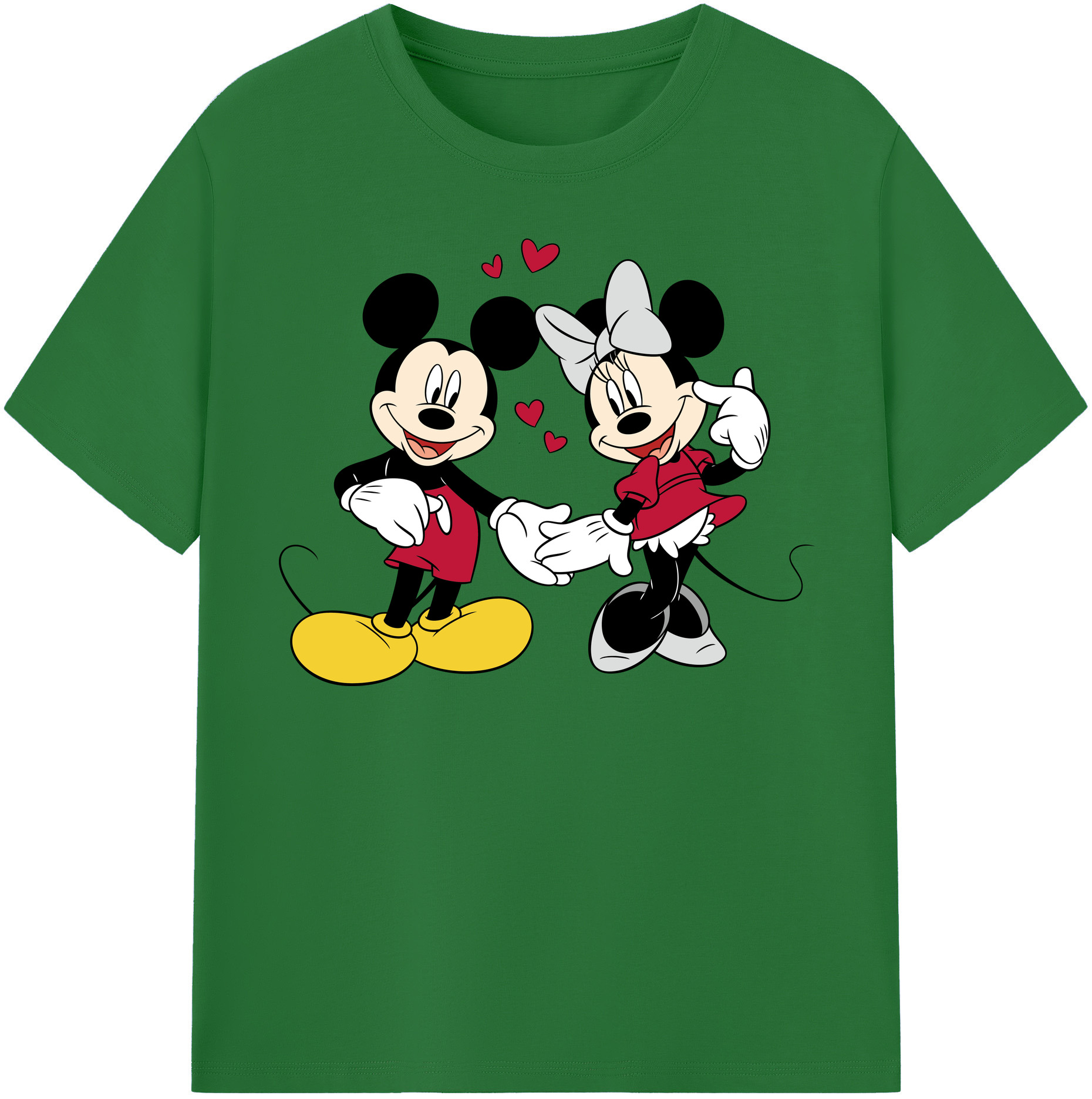 （画像用） ミッキーマウス Mickey Mouse 綿100％半袖Tシャツ（フロントプリント）