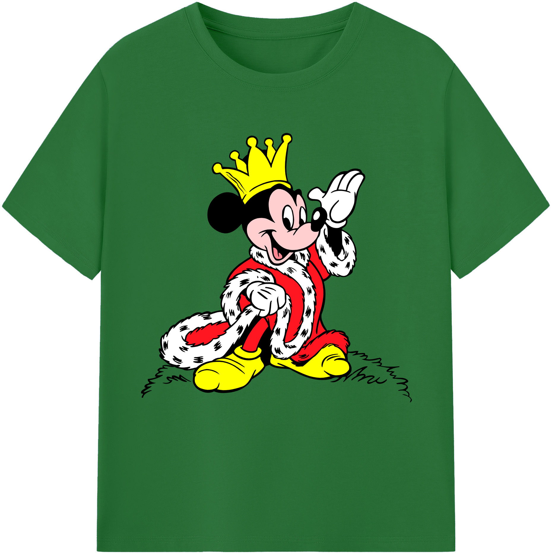 （画像用） ミッキーマウス Mickey Mouse 綿100％半袖Tシャツ（フロントプリント）