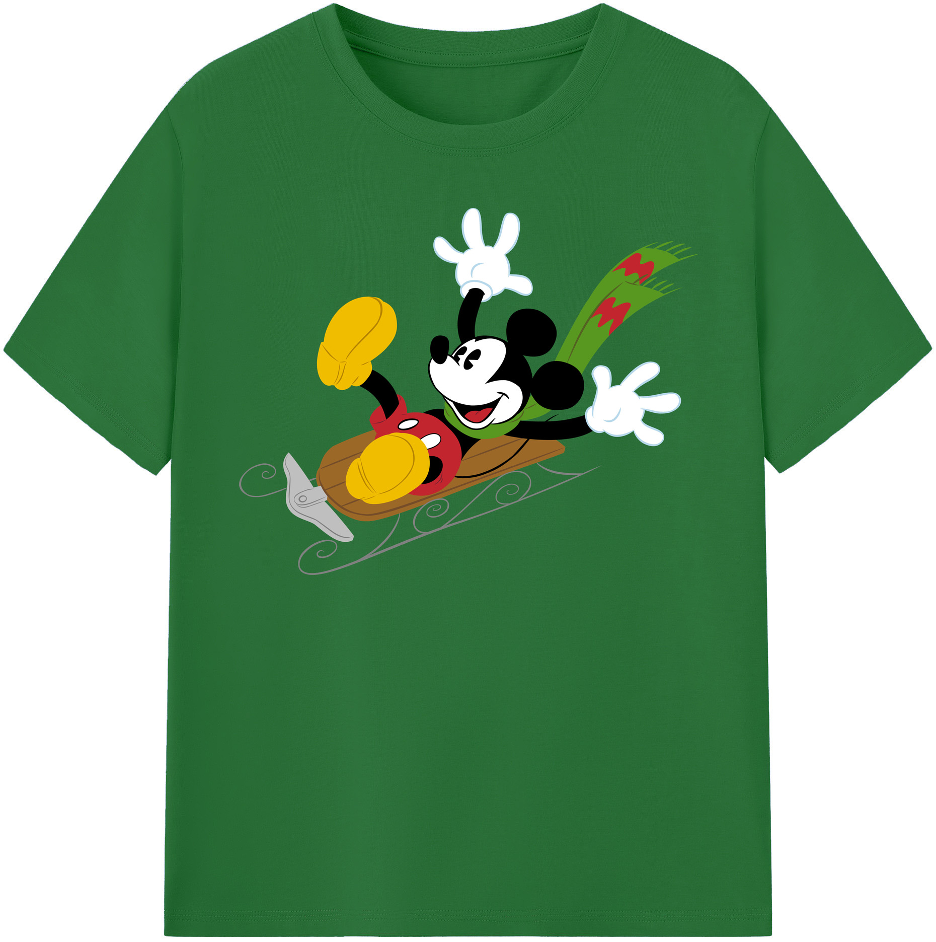 （画像用） ミッキーマウス Mickey Mouse 綿100％半袖Tシャツ（フロントプリント）