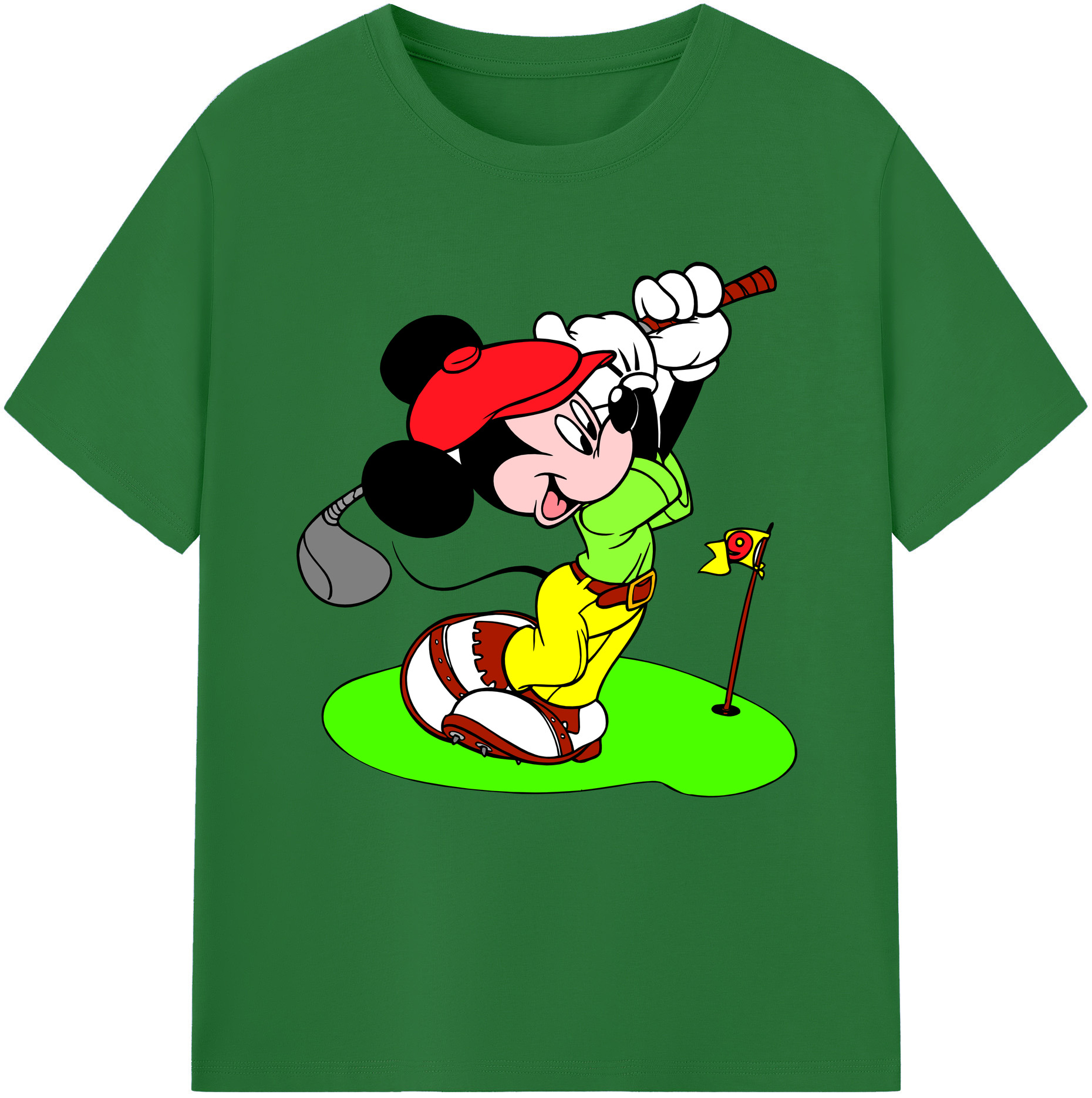 （画像用） ミッキーマウス Mickey Mouse 綿100％半袖Tシャツ（フロントプリント）