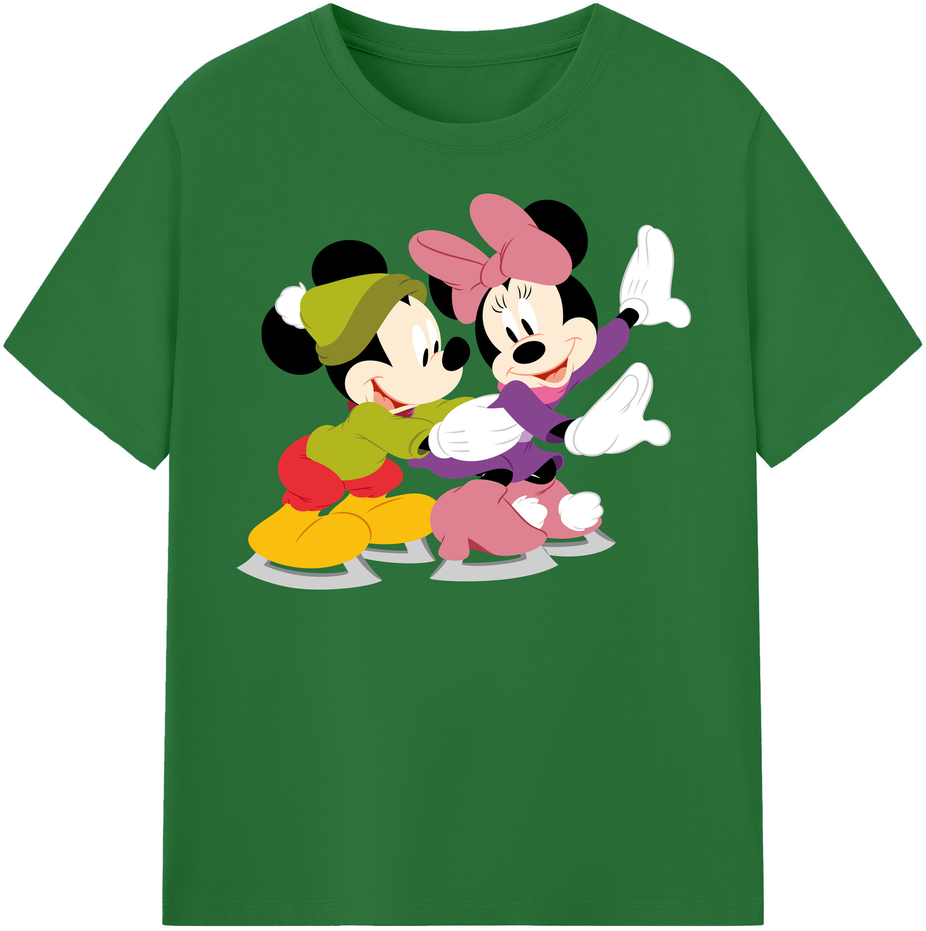 （画像用） ミッキーマウス Mickey Mouse 綿100％半袖Tシャツ（フロントプリント）