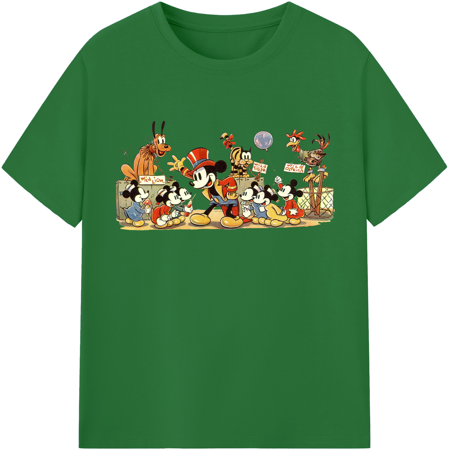 （画像用） ミッキーマウス Mickey Mouse 綿100％半袖Tシャツ（フロントプリント）