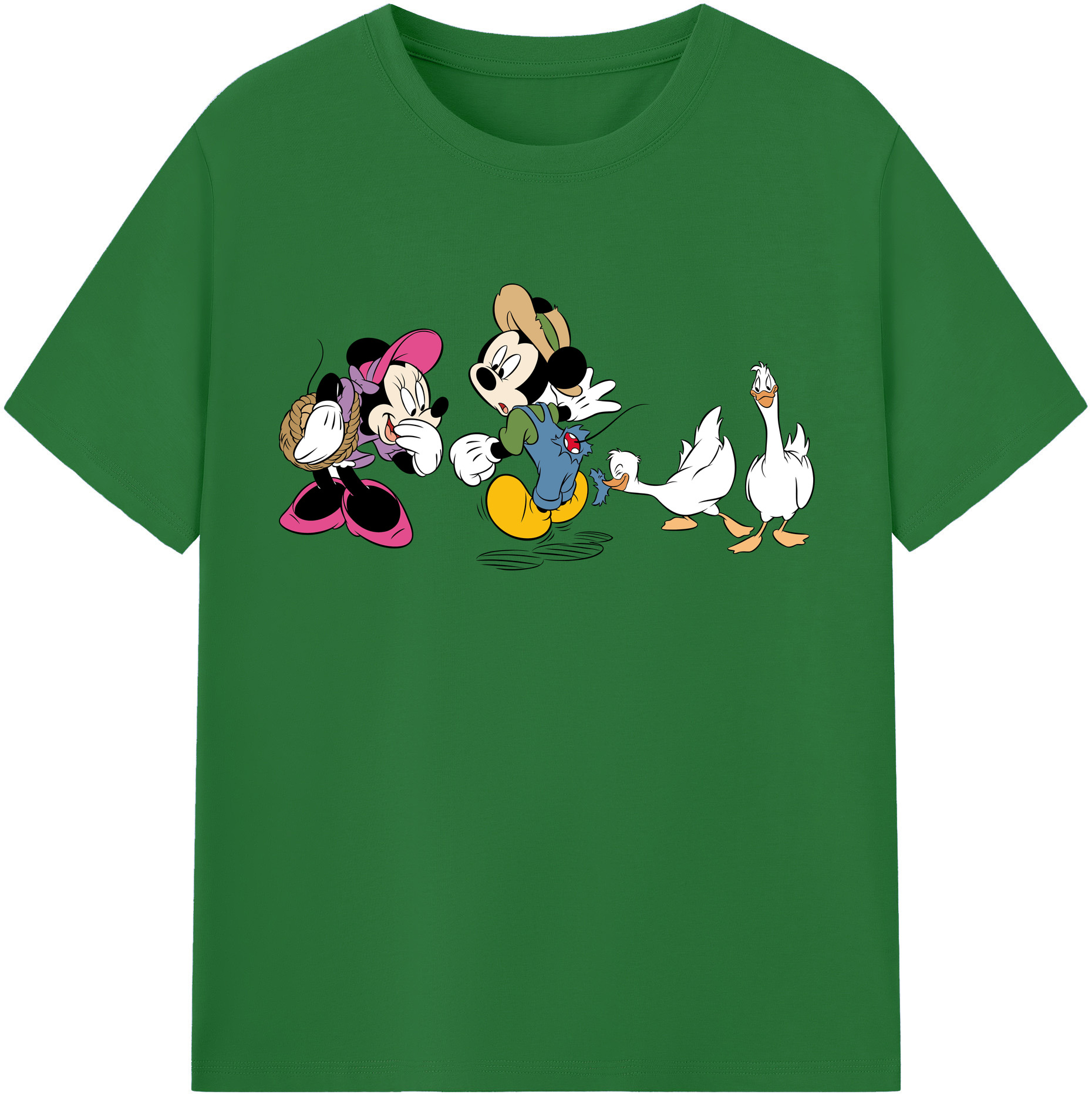 （画像用） ミッキーマウス Mickey Mouse 綿100％半袖Tシャツ（フロントプリント）