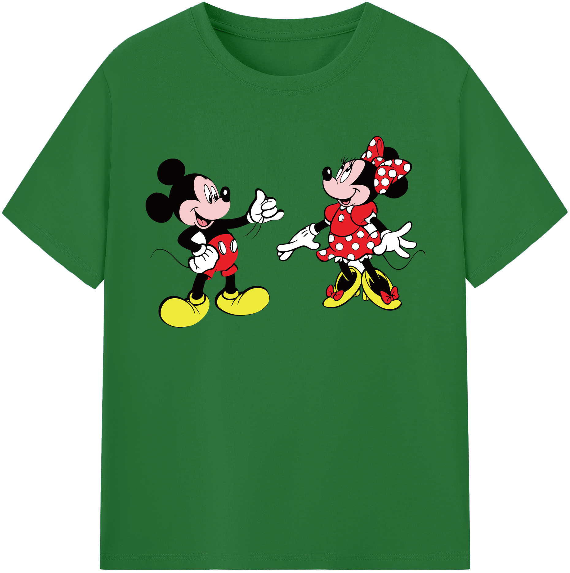 （画像用） ミッキーマウス Mickey Mouse 綿100％半袖Tシャツ（フロントプリント）