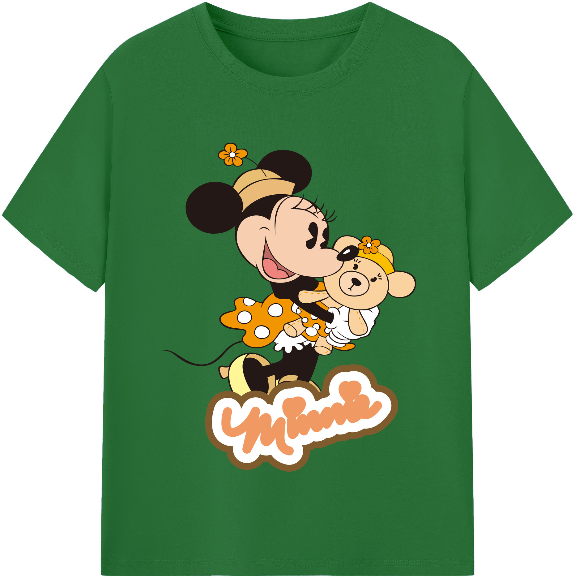 （画像用） ミッキーマウス Mickey Mouse 綿100％半袖Tシャツ（フロントプリント）