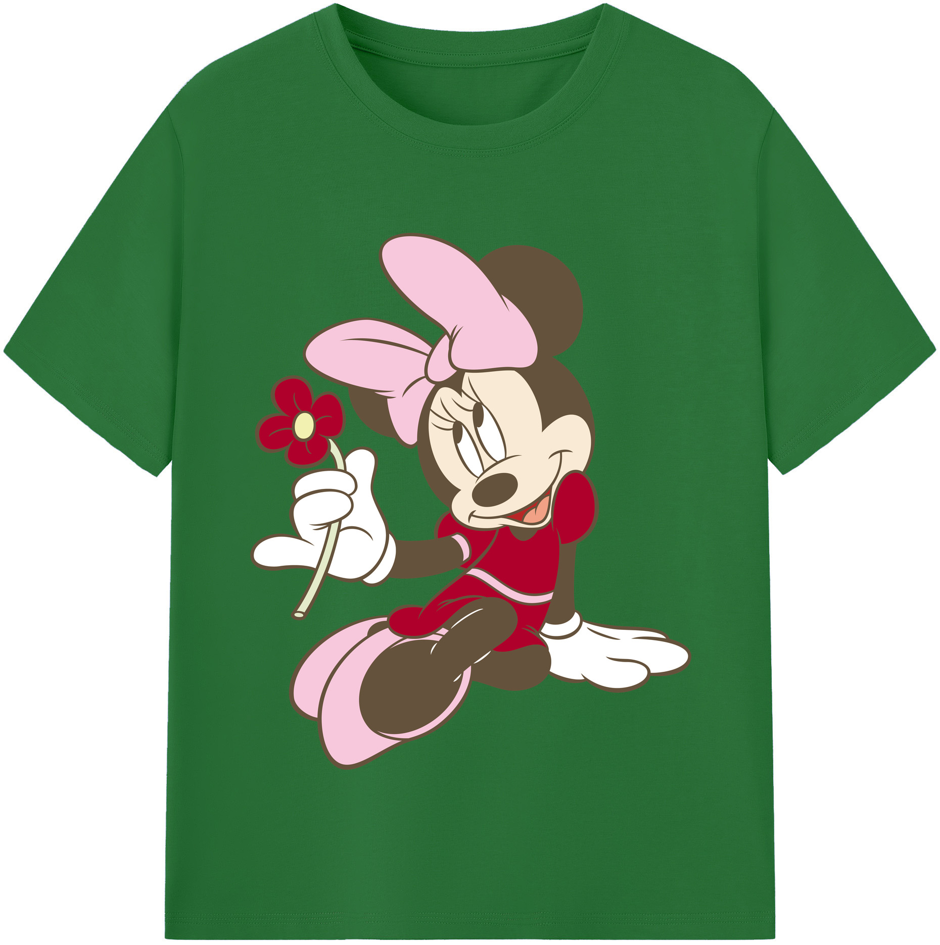 （画像用） ミッキーマウス Mickey Mouse 綿100％半袖Tシャツ（フロントプリント）