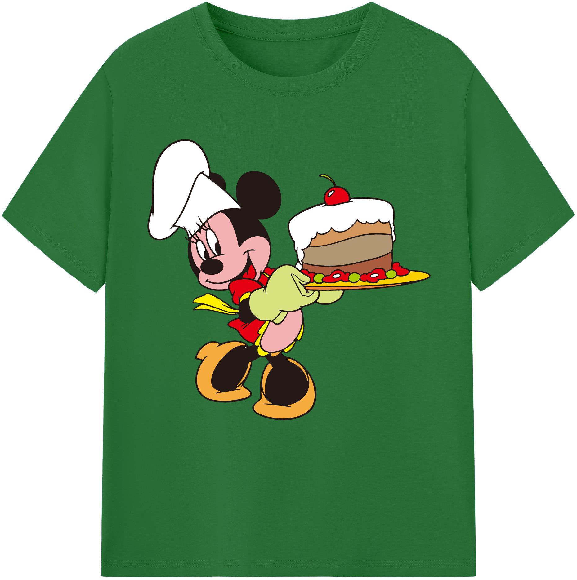 （画像用） ミッキーマウス Mickey Mouse 綿100％半袖Tシャツ（フロントプリント）