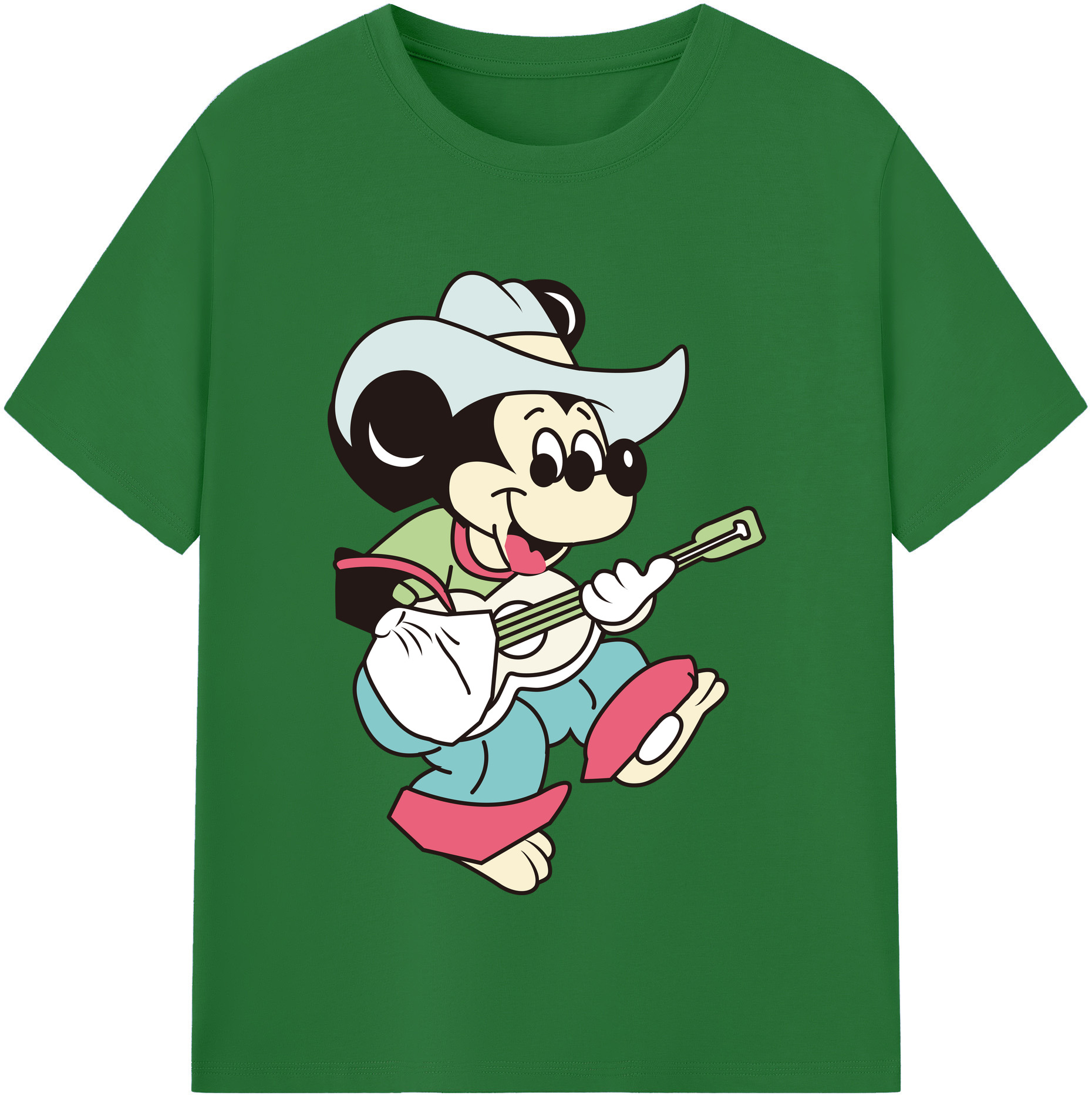（画像用） ミッキーマウス Mickey Mouse 綿100％半袖Tシャツ（フロントプリント）