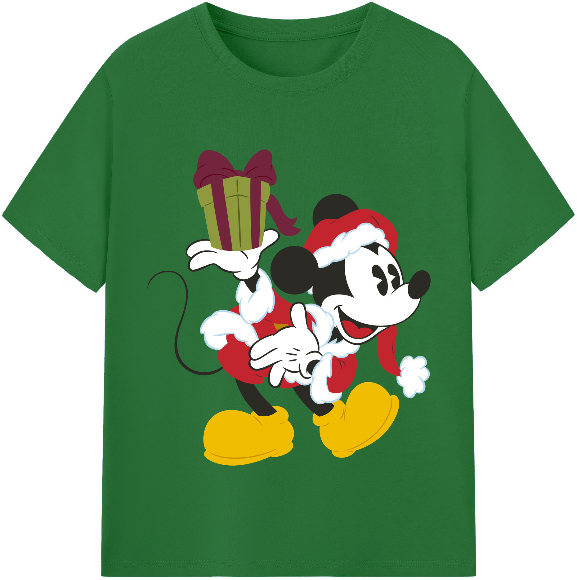 （画像用） ミッキーマウス Mickey Mouse 綿100％半袖Tシャツ（フロントプリント）