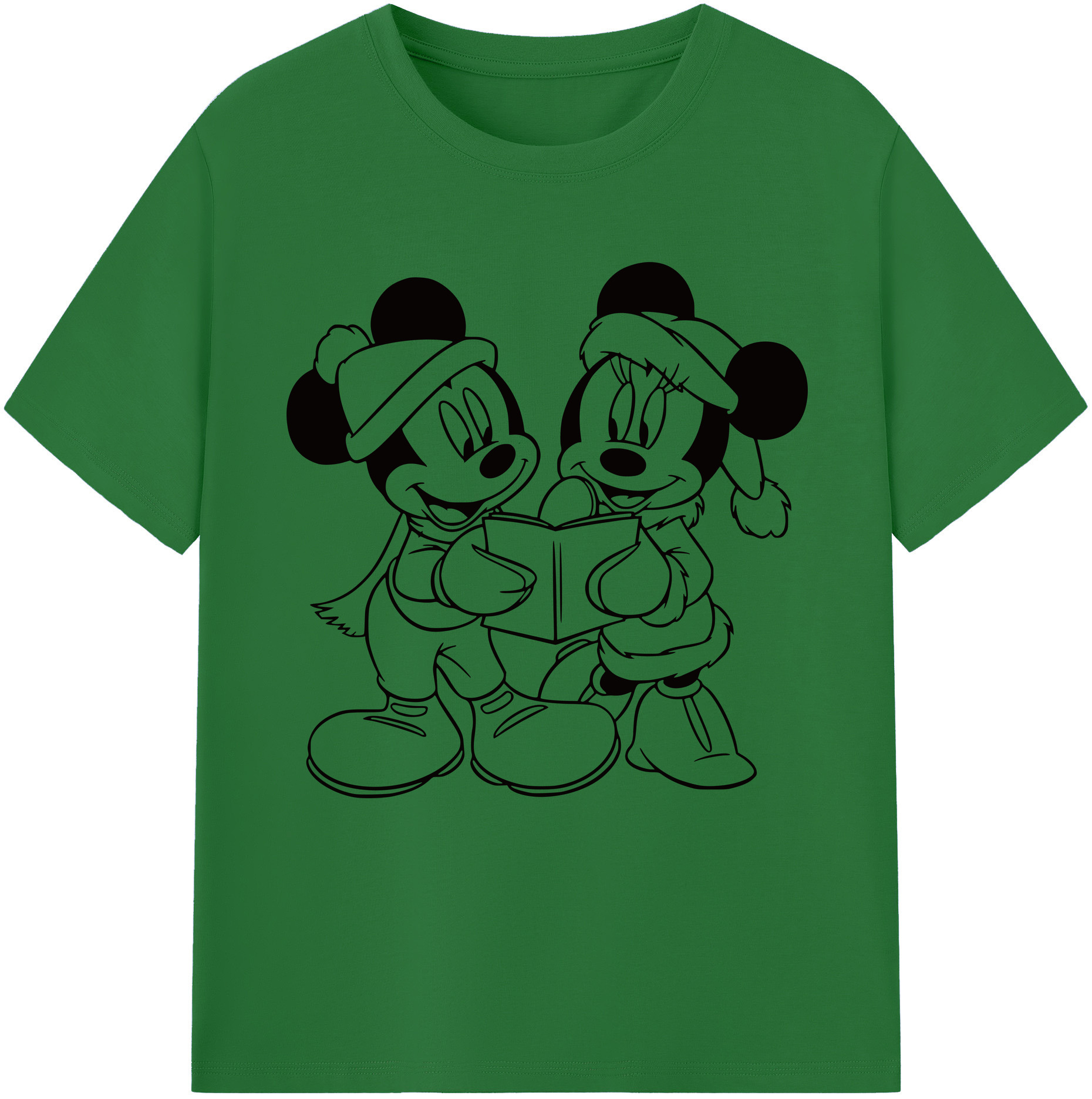 （画像用） ミッキーマウス Mickey Mouse 綿100％半袖Tシャツ（フロントプリント）