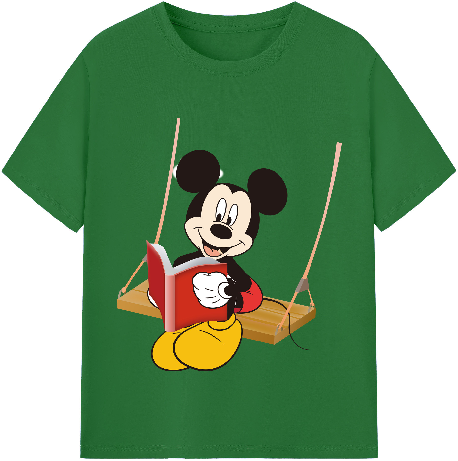 （画像用） ミッキーマウス Mickey Mouse 綿100％半袖Tシャツ（フロントプリント）