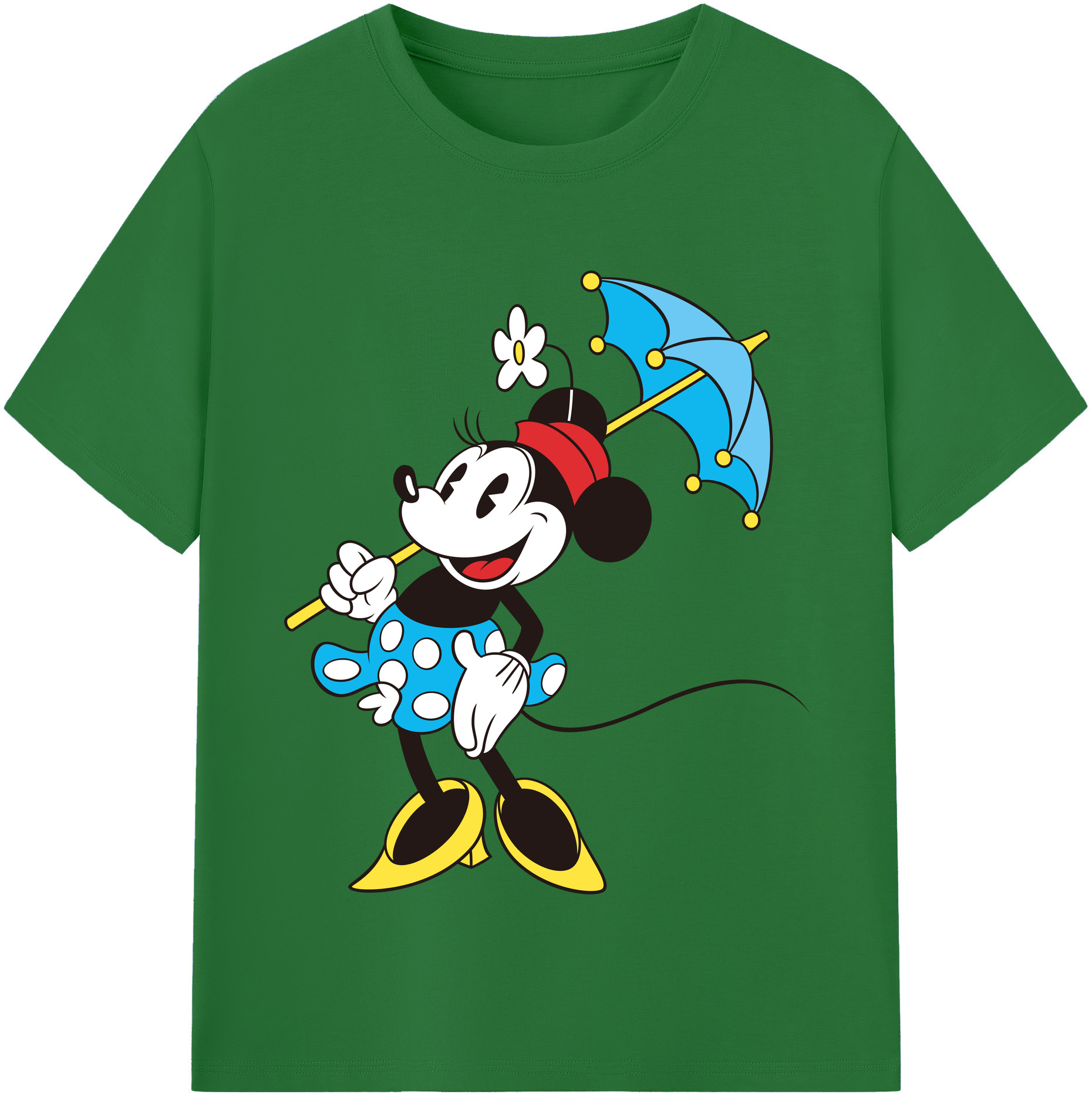 （画像用） ミッキーマウス Mickey Mouse 綿100％半袖Tシャツ（フロントプリント）