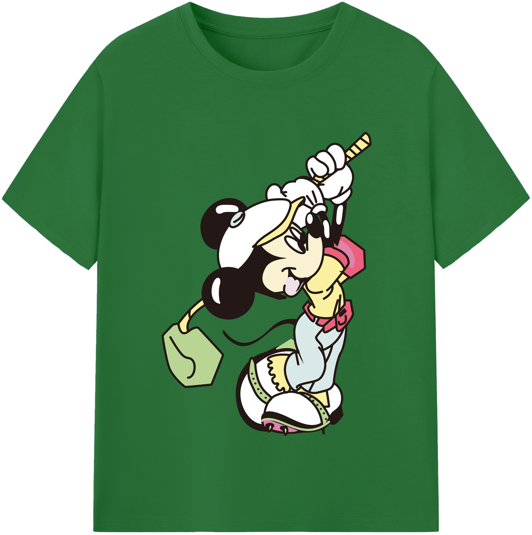 （画像用） ミッキーマウス Mickey Mouse 綿100％半袖Tシャツ（フロントプリント）