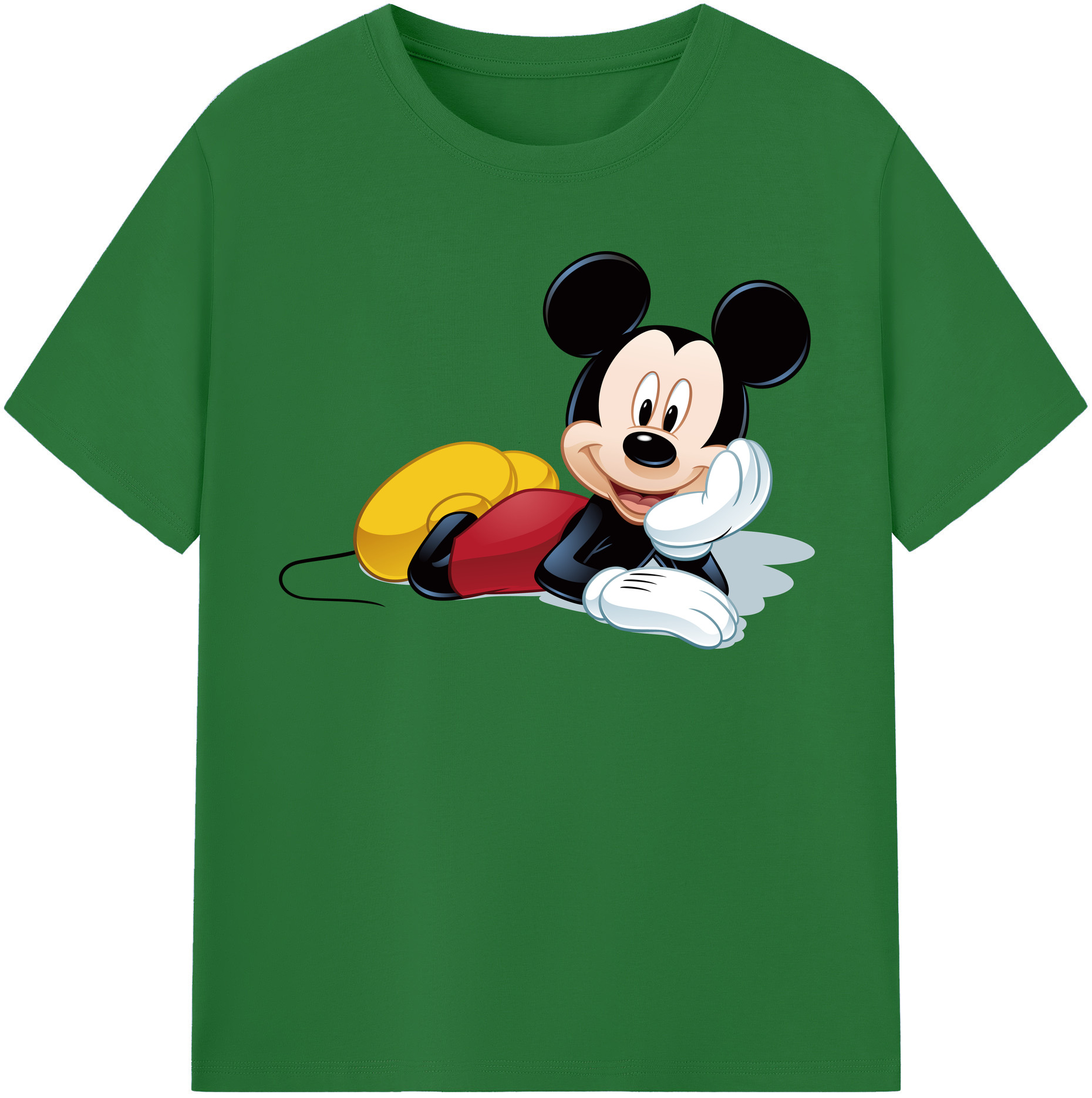 （画像用） ミッキーマウス Mickey Mouse 綿100％半袖Tシャツ（フロントプリント）