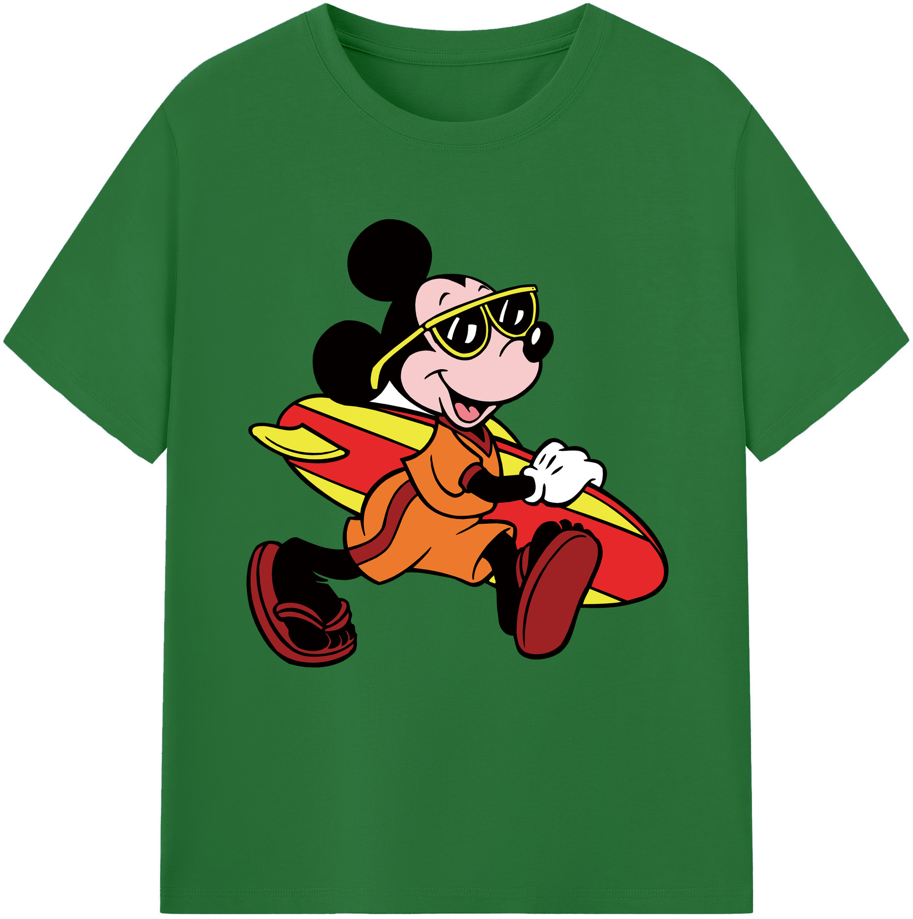 （画像用） ミッキーマウス Mickey Mouse 綿100％半袖Tシャツ（フロントプリント）