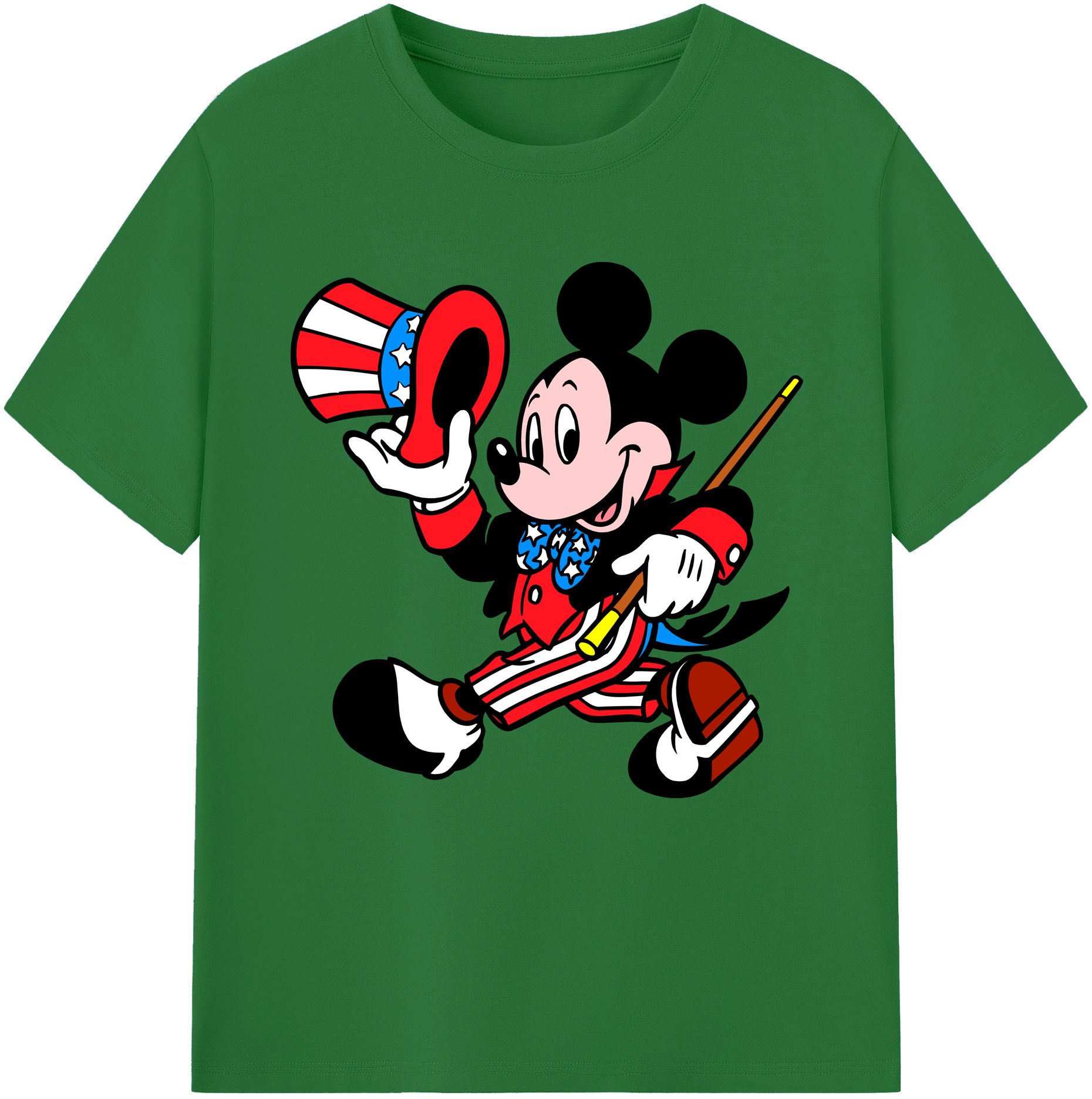 （画像用） ミッキーマウス Mickey Mouse 綿100％半袖Tシャツ（フロントプリント）