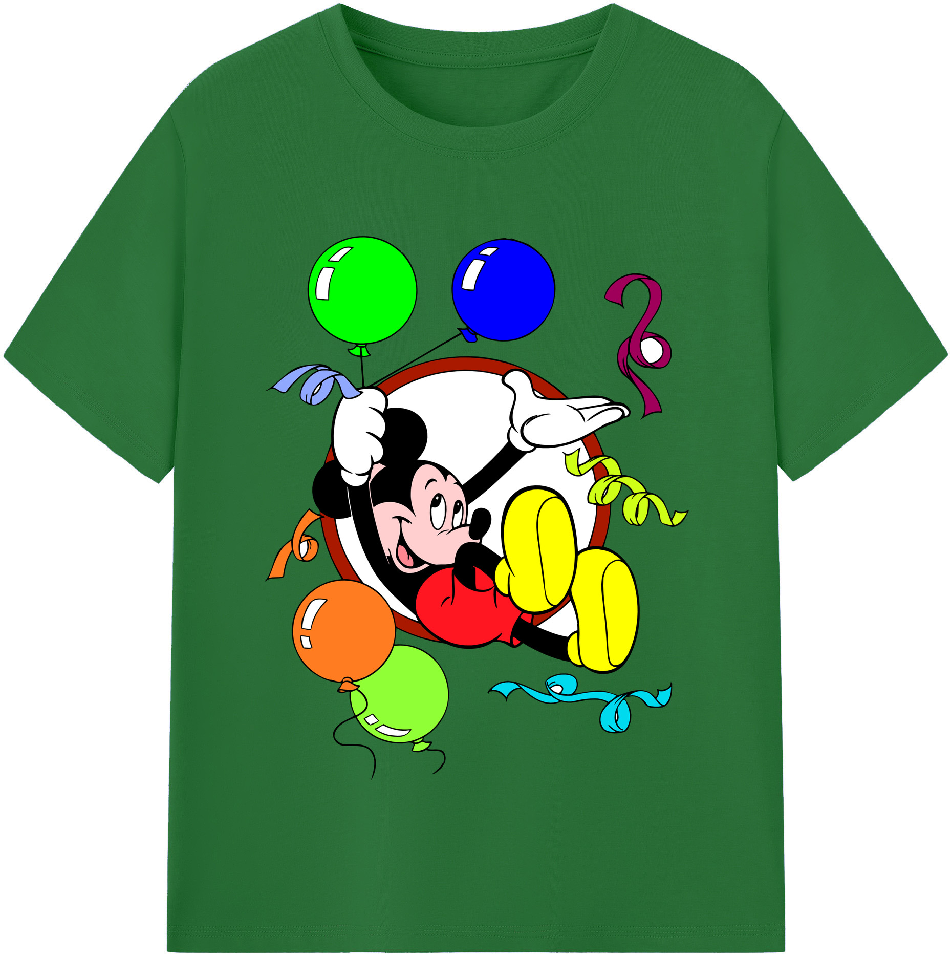 （画像用） ミッキーマウス Mickey Mouse 綿100％半袖Tシャツ（フロントプリント）