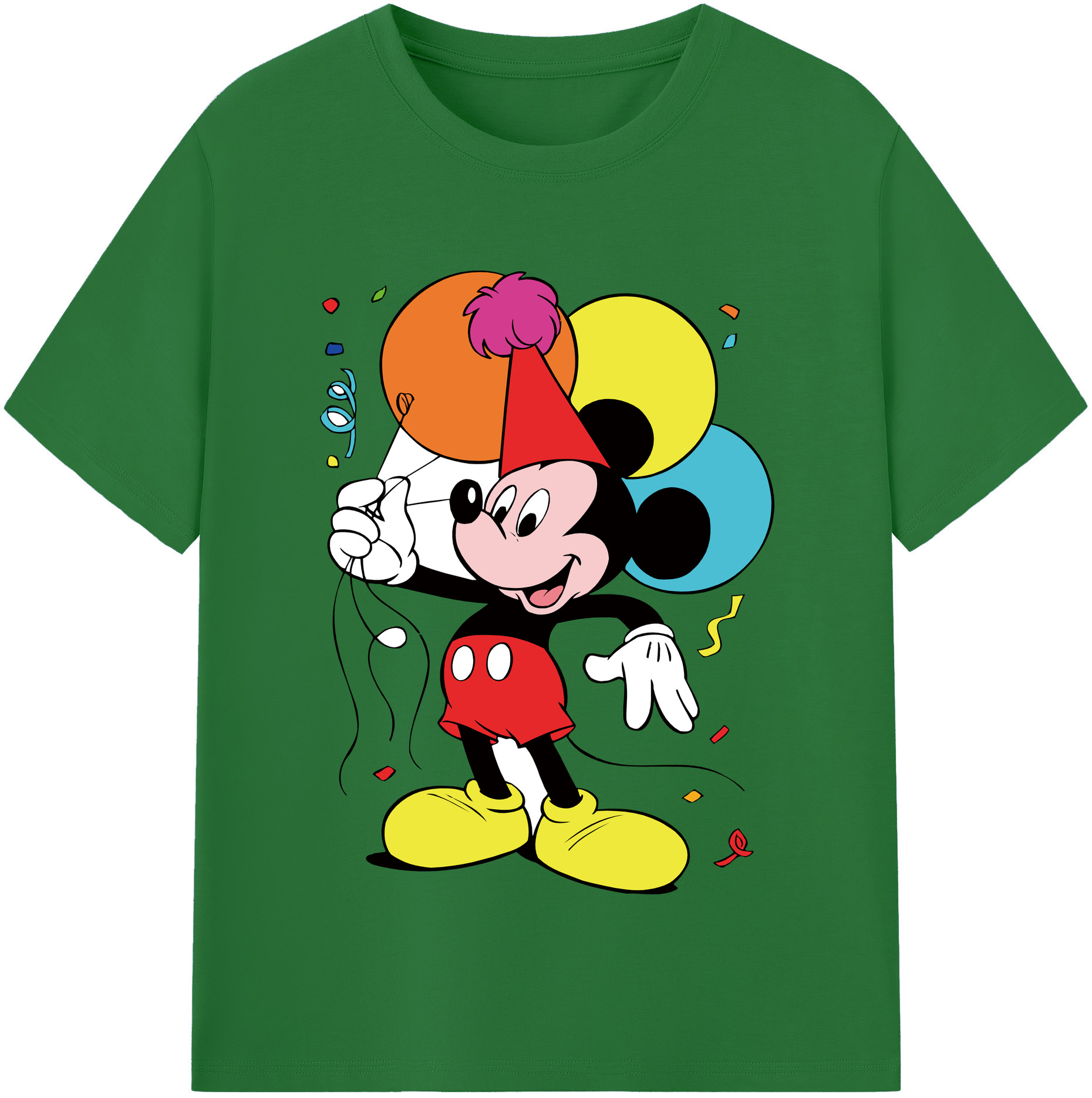 （画像用） ミッキーマウス Mickey Mouse 綿100％半袖Tシャツ（フロントプリント）