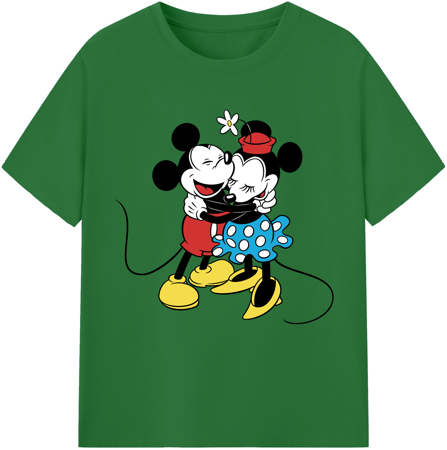 （画像用） ミッキーマウス Mickey Mouse 綿100％半袖Tシャツ（フロントプリント）