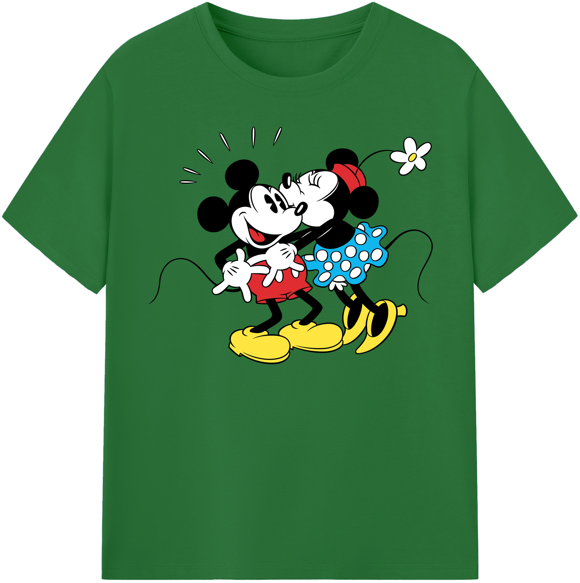（画像用） ミッキーマウス Mickey Mouse 綿100％半袖Tシャツ（フロントプリント）