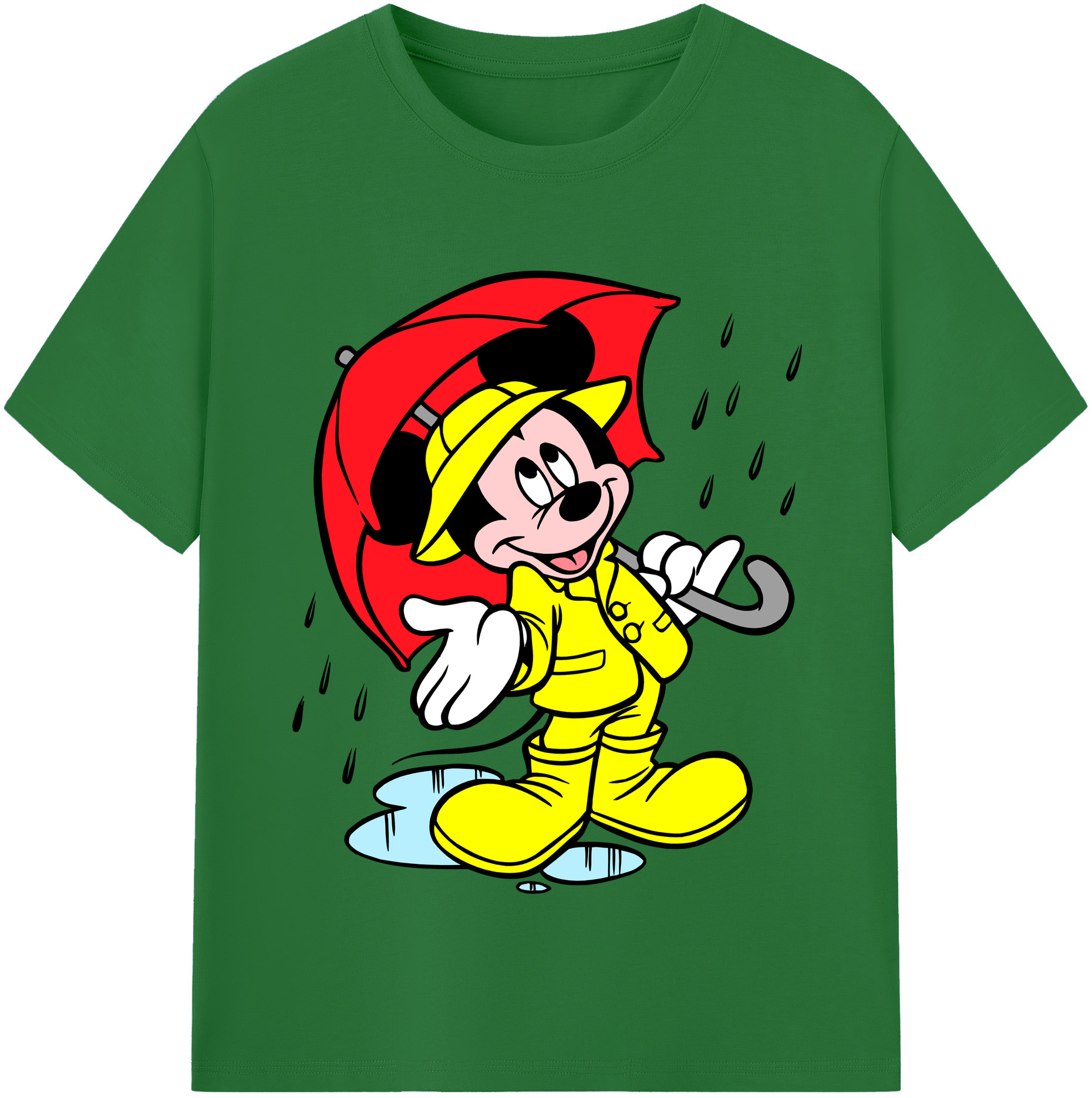 （画像用） ミッキーマウス Mickey Mouse 綿100％半袖Tシャツ（フロントプリント）