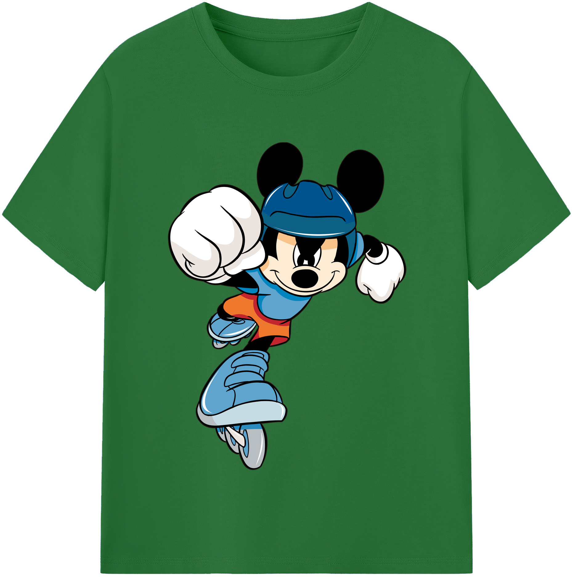 （画像用） ミッキーマウス Mickey Mouse 綿100％半袖Tシャツ（フロントプリント）