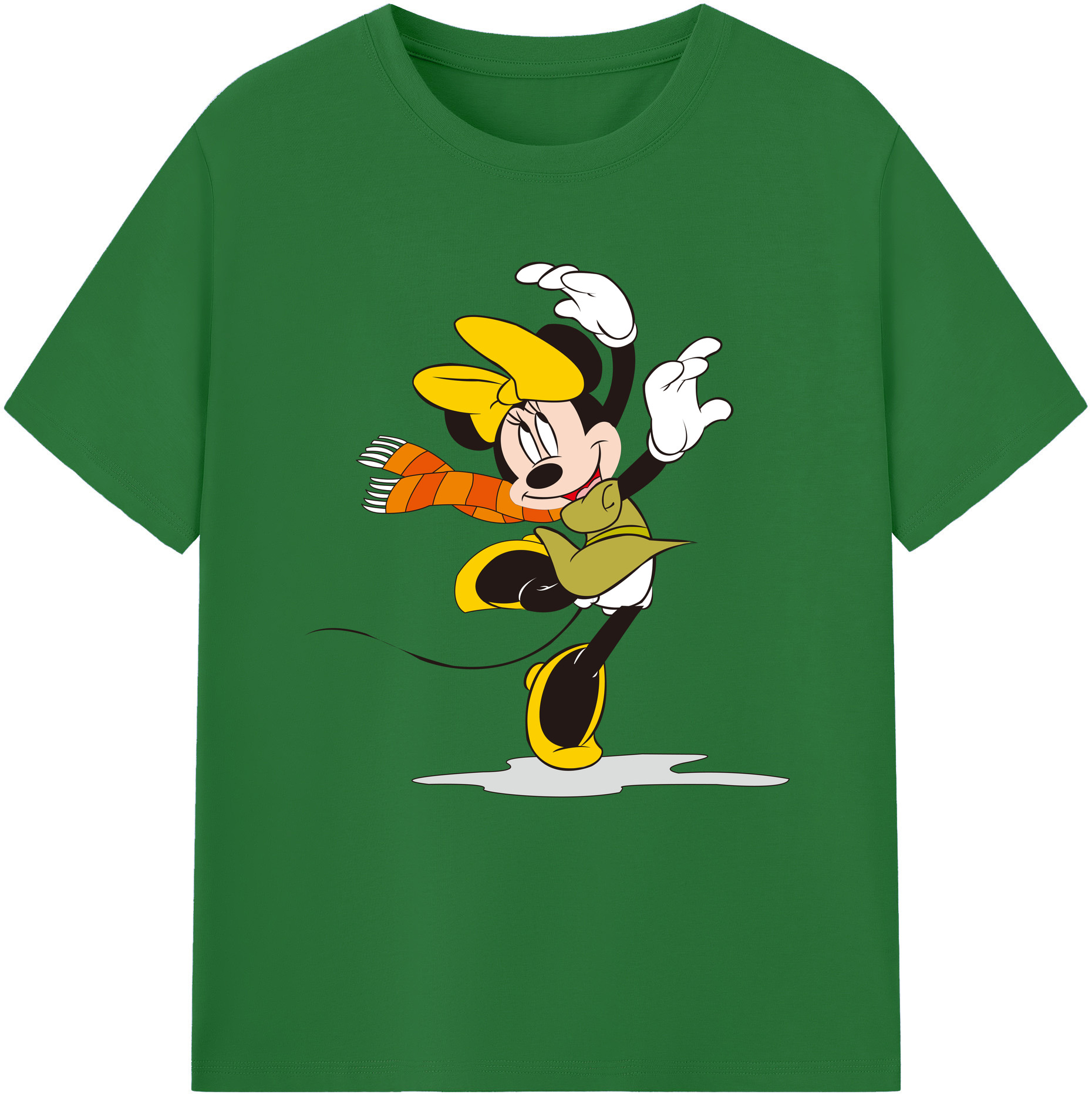 （画像用） ミッキーマウス Mickey Mouse 綿100％半袖Tシャツ（フロントプリント）