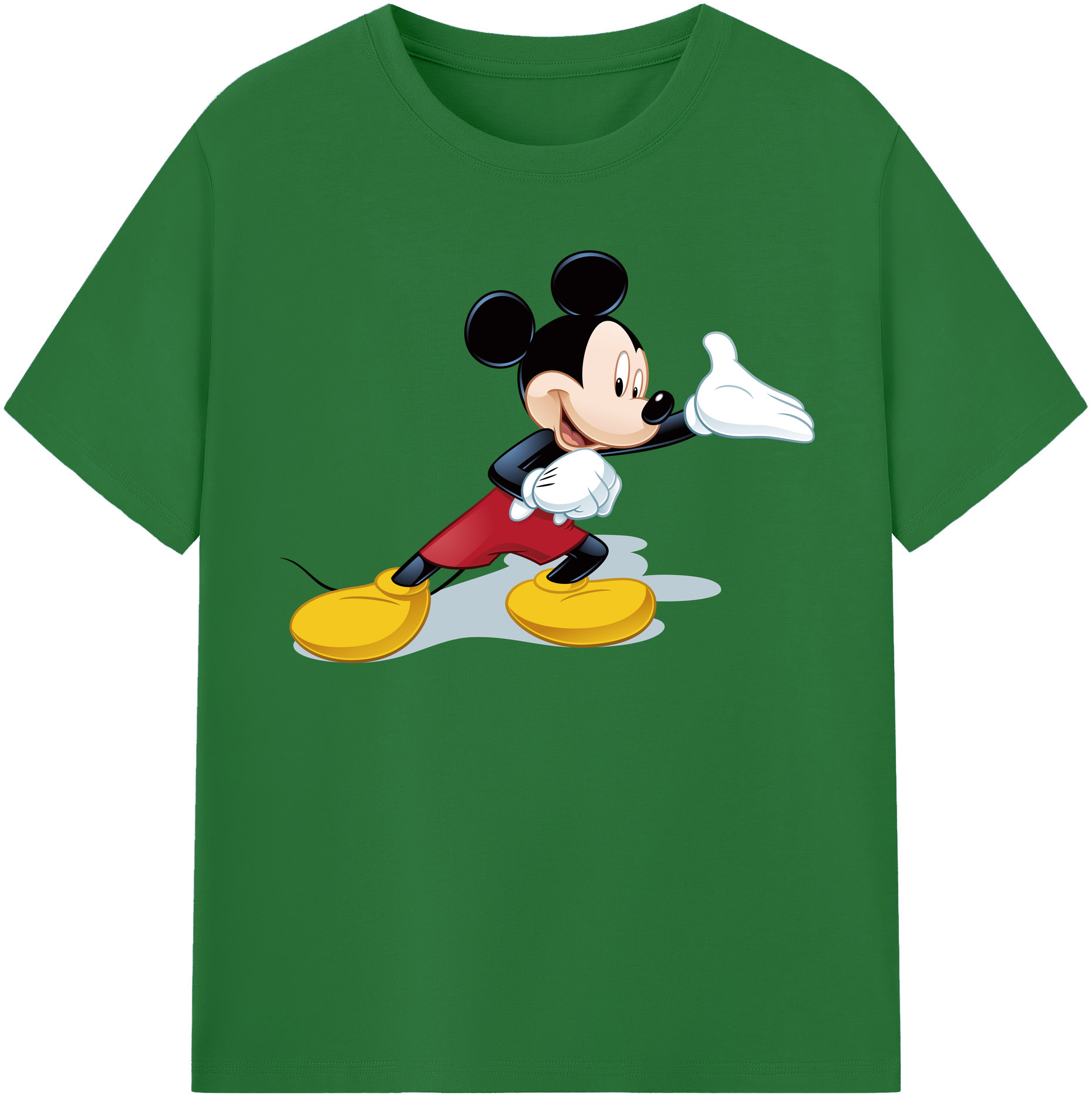 （画像用） ミッキーマウス Mickey Mouse 綿100％半袖Tシャツ（フロントプリント）