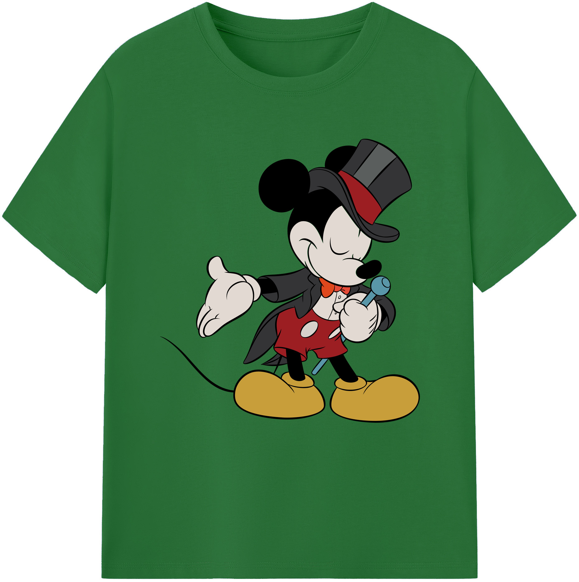 （画像用） ミッキーマウス Mickey Mouse 綿100％半袖Tシャツ（フロントプリント）