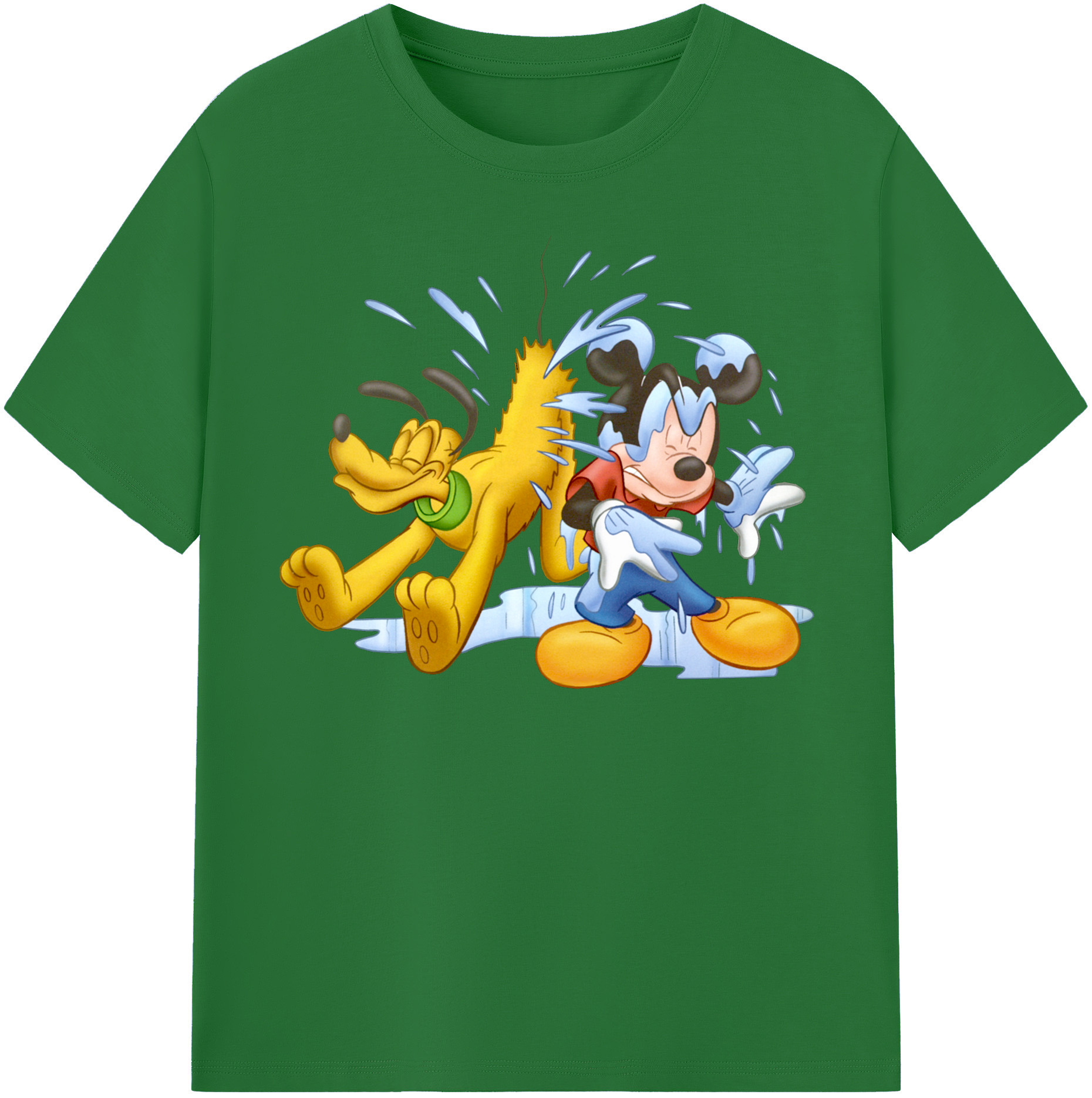 （画像用） ミッキーマウス Mickey Mouse 綿100％半袖Tシャツ（フロントプリント）