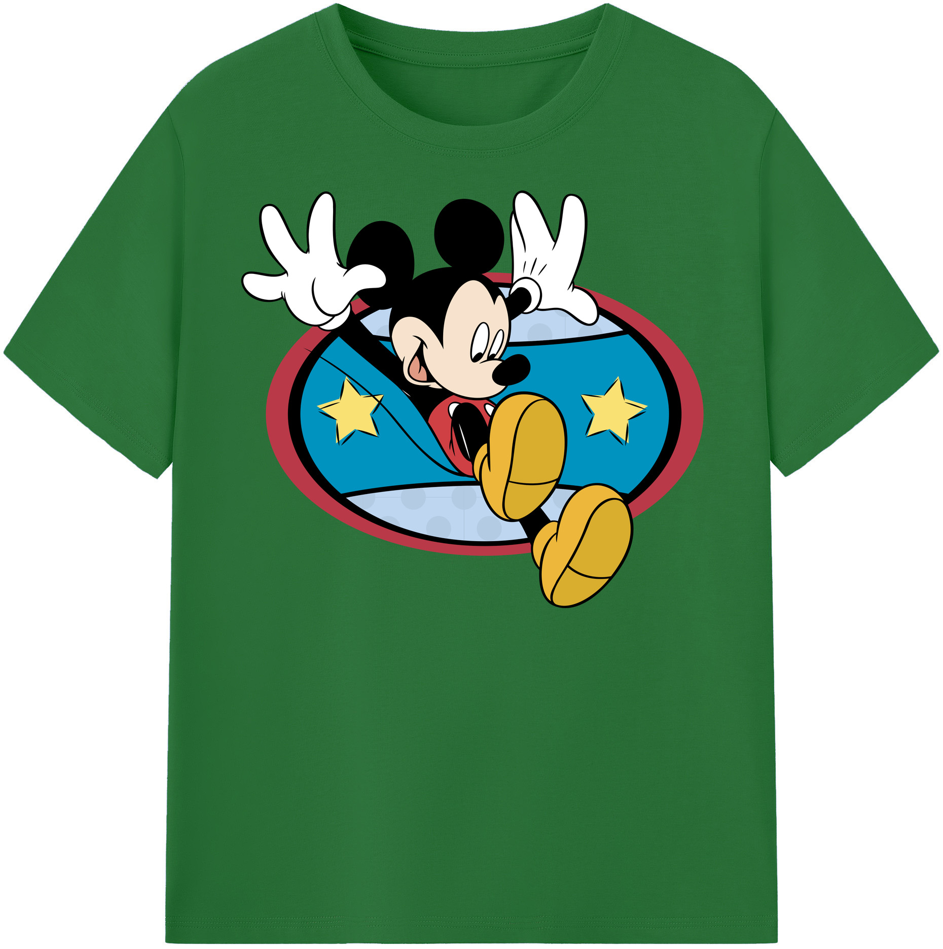 （画像用） ミッキーマウス Mickey Mouse 綿100％半袖Tシャツ（フロントプリント）