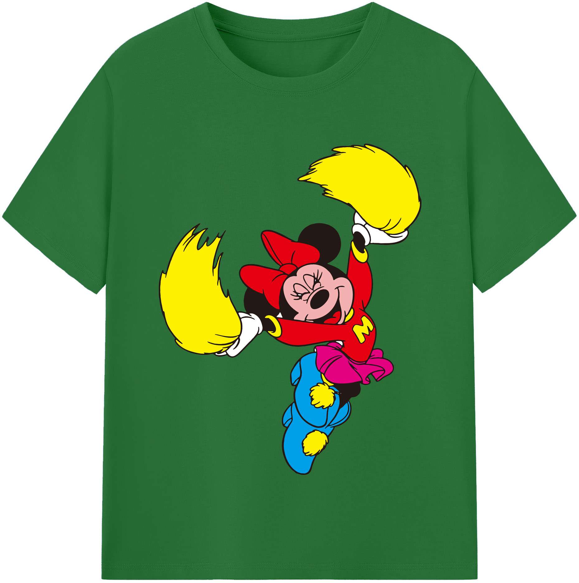 （画像用） ミッキーマウス Mickey Mouse 綿100％半袖Tシャツ（フロントプリント）