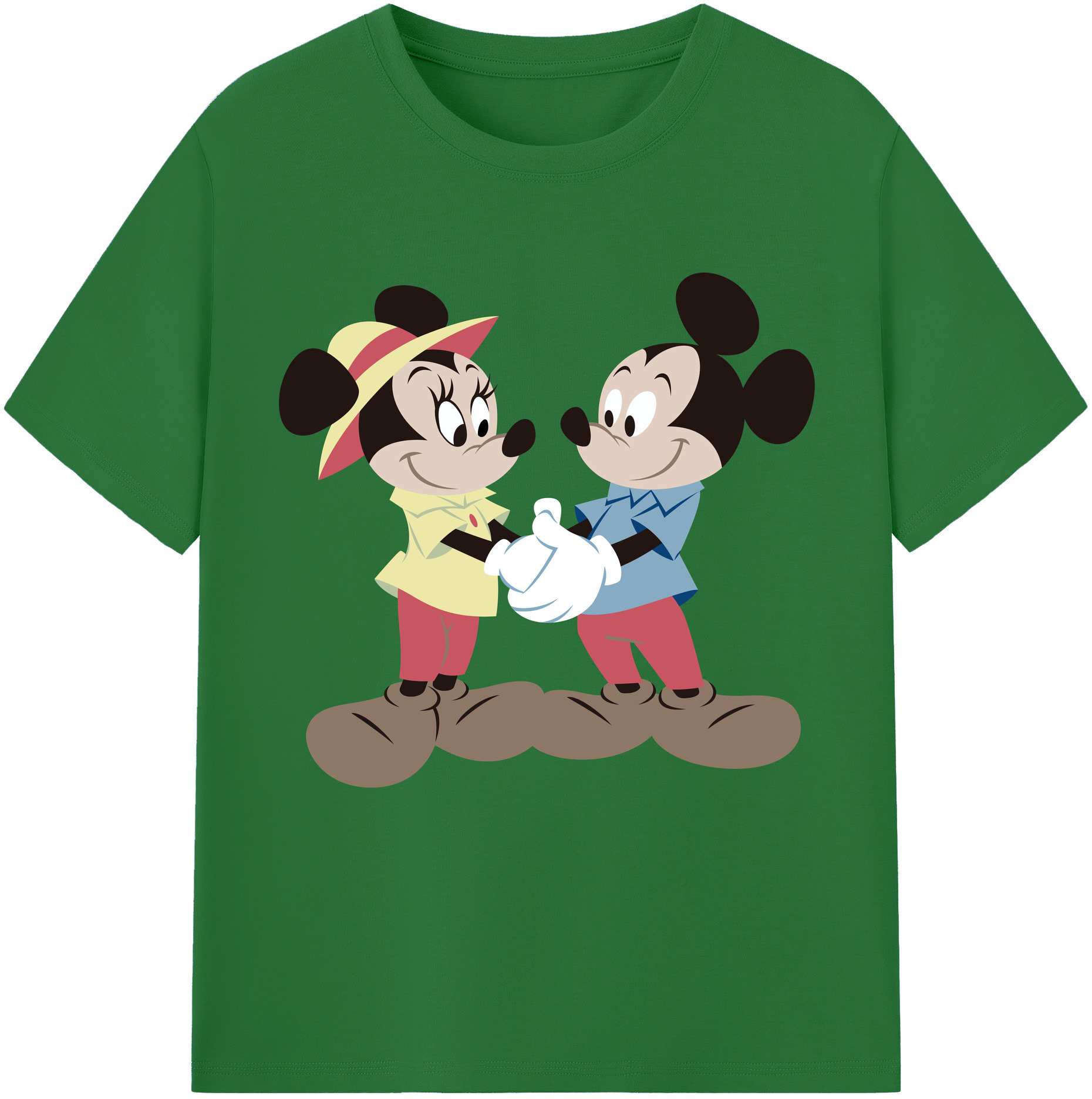 （画像用） ミッキーマウス Mickey Mouse 綿100％半袖Tシャツ（フロントプリント）