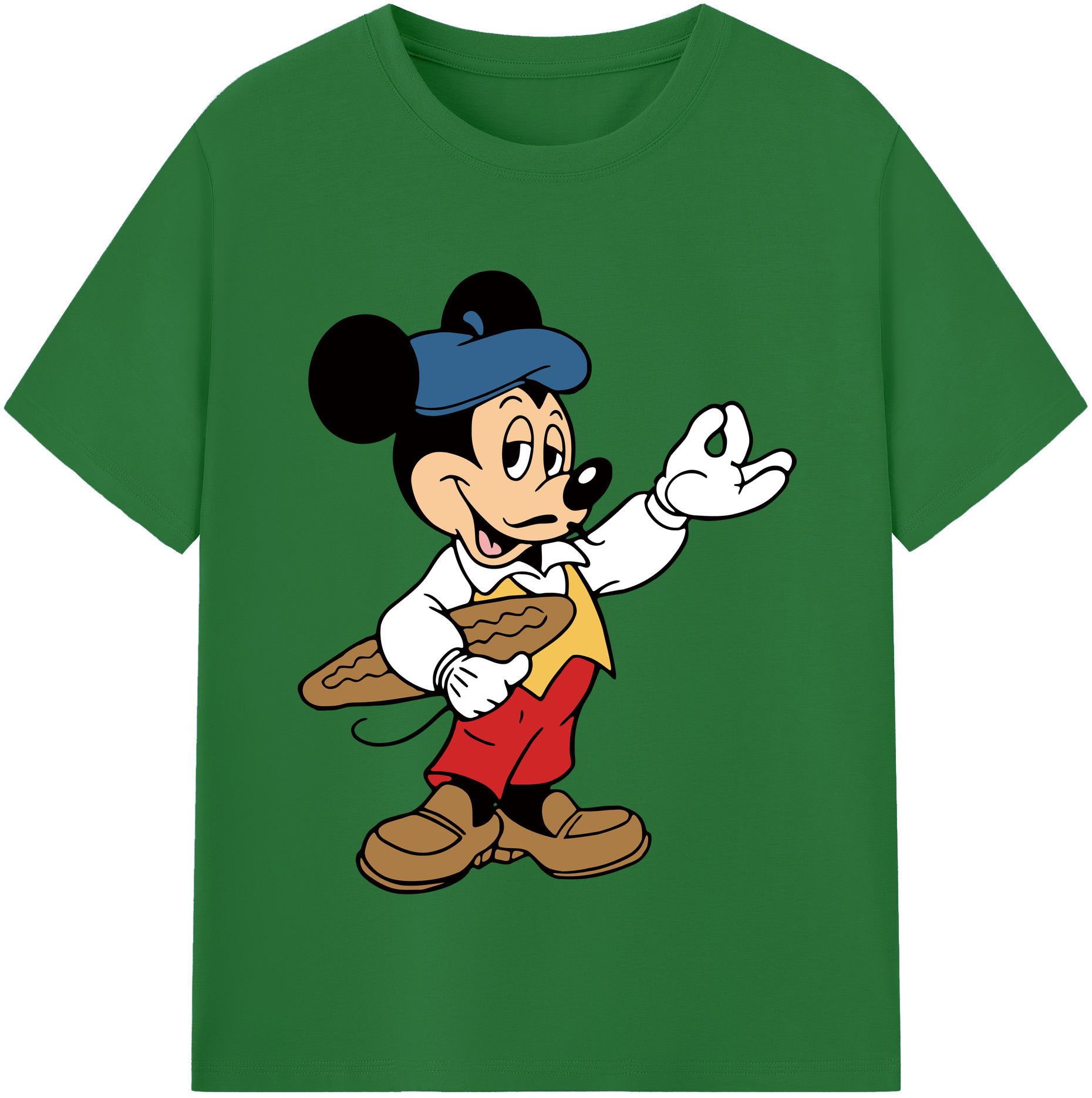 （画像用） ミッキーマウス Mickey Mouse 綿100％半袖Tシャツ（フロントプリント）