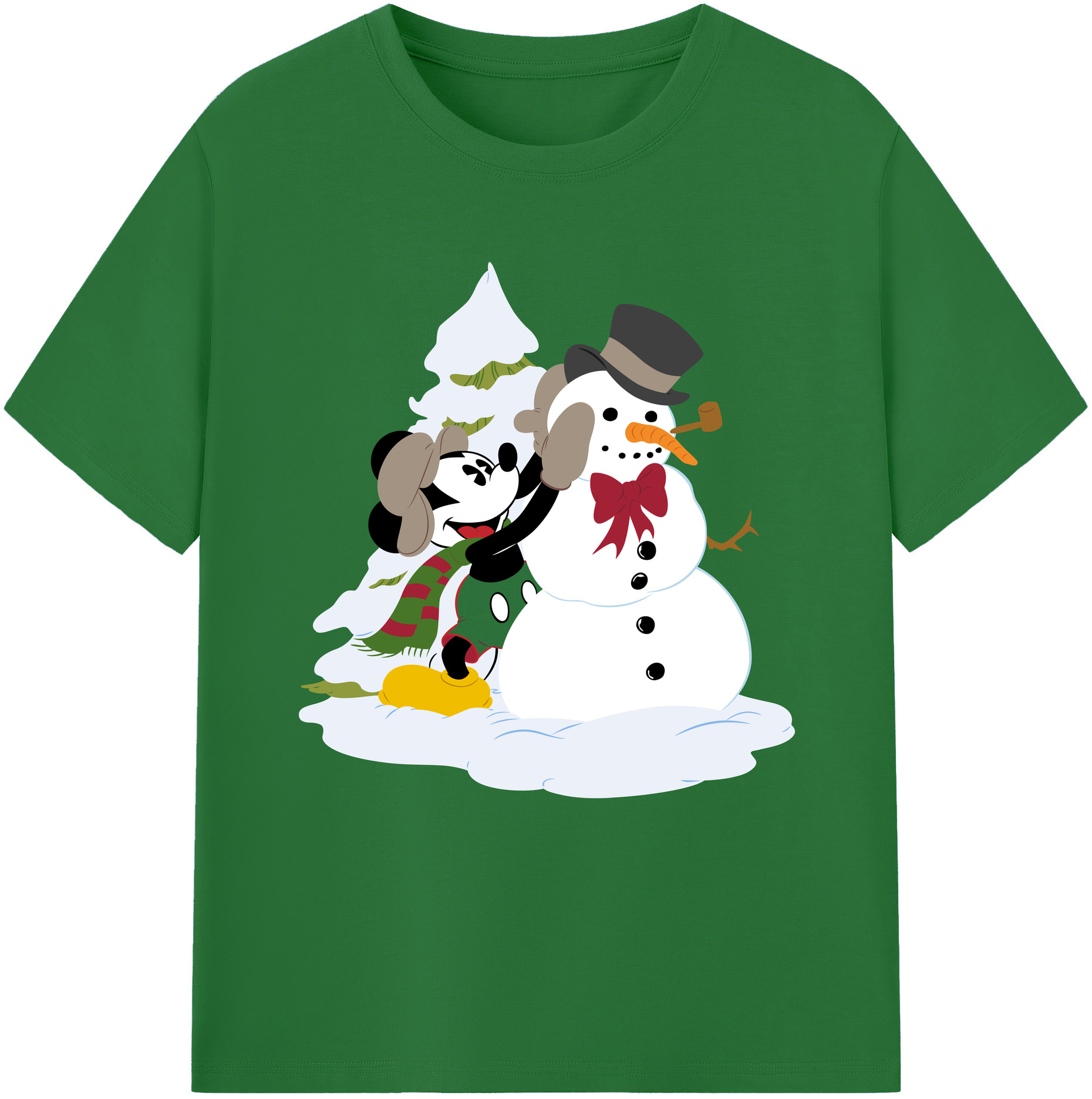 （画像用） ミッキーマウス Mickey Mouse 綿100％半袖Tシャツ（フロントプリント）