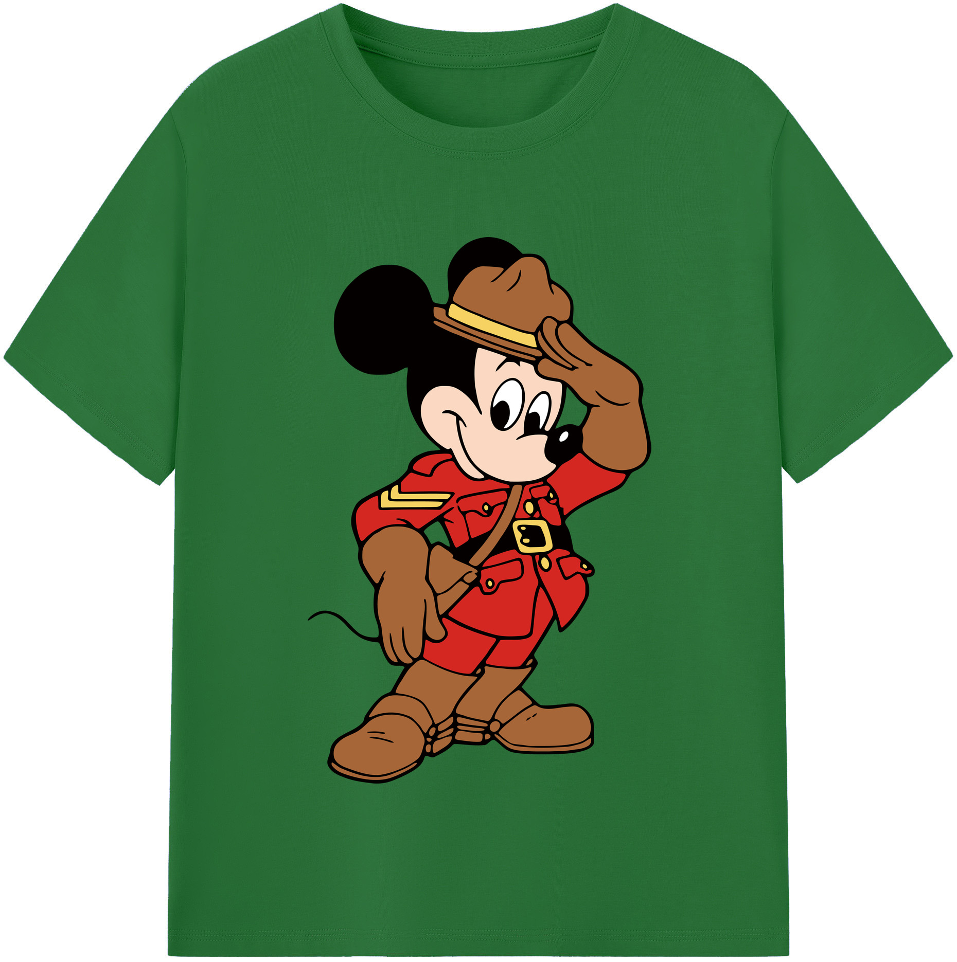 （画像用） ミッキーマウス Mickey Mouse 綿100％半袖Tシャツ（フロントプリント）