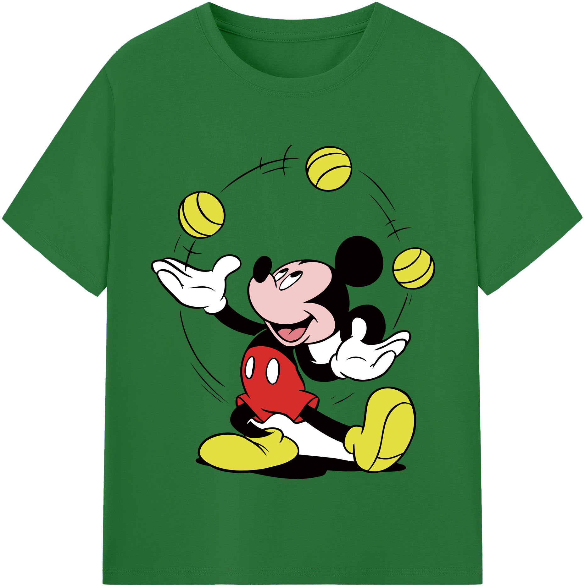 （画像用） ミッキーマウス Mickey Mouse 綿100％半袖Tシャツ（フロントプリント）