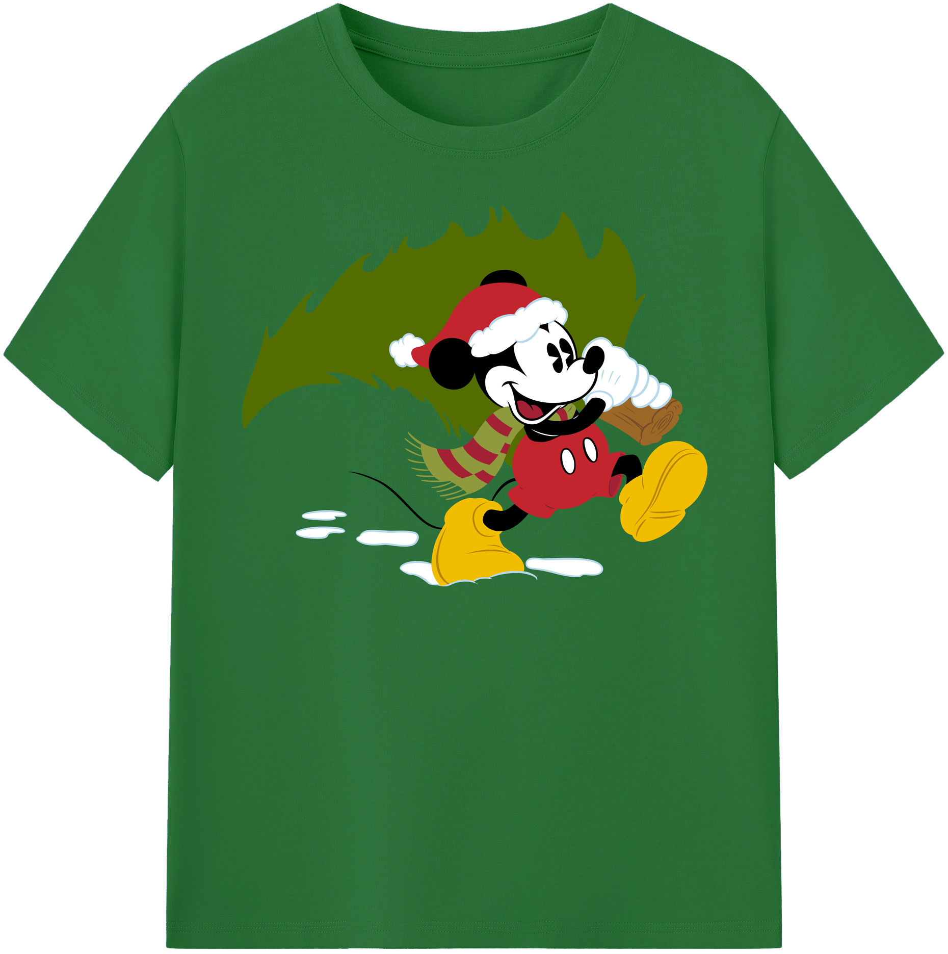 （画像用） ミッキーマウス Mickey Mouse 綿100％半袖Tシャツ（フロントプリント）